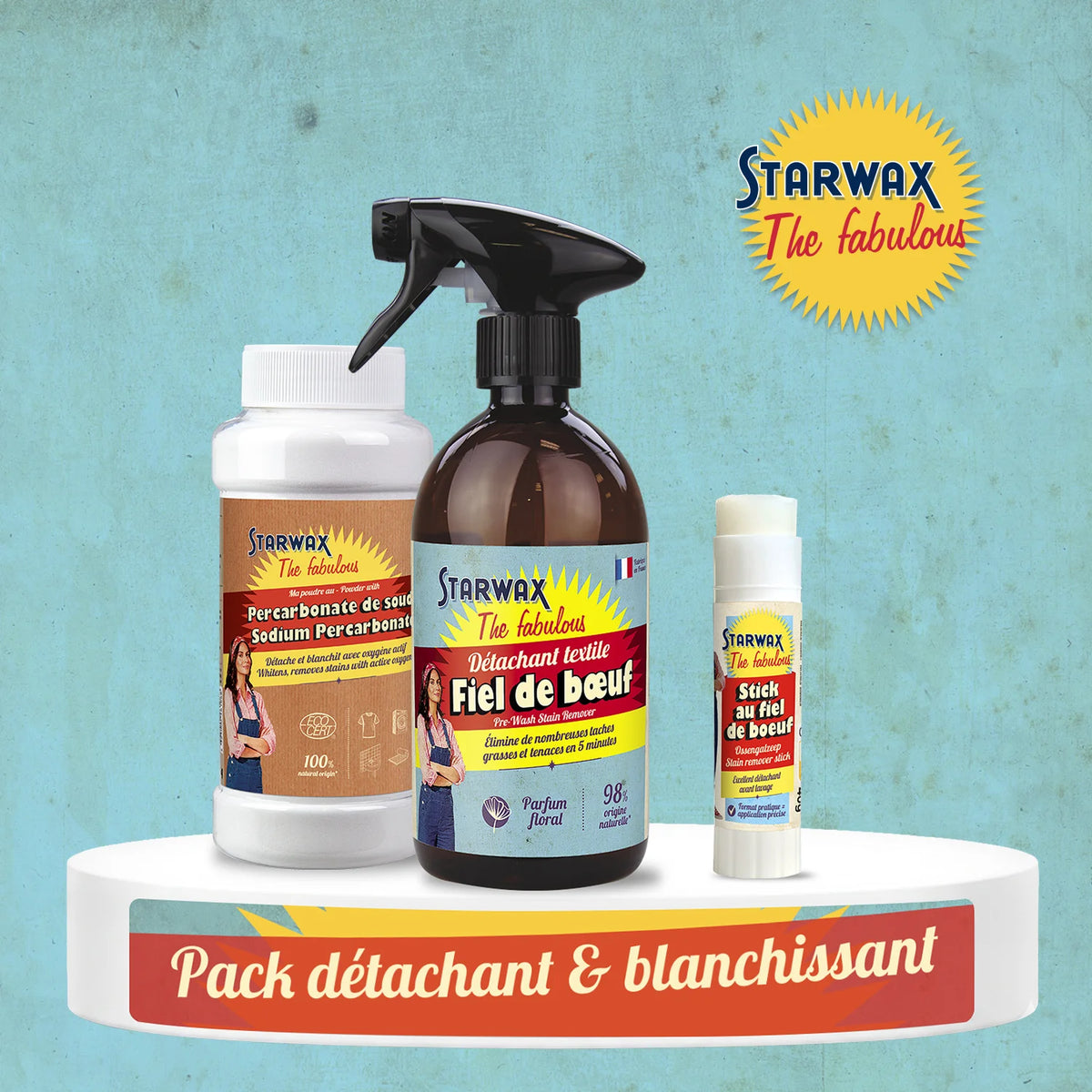 Pack Détachage Express & Blanc Éclatant : La solution pour un linge impeccable