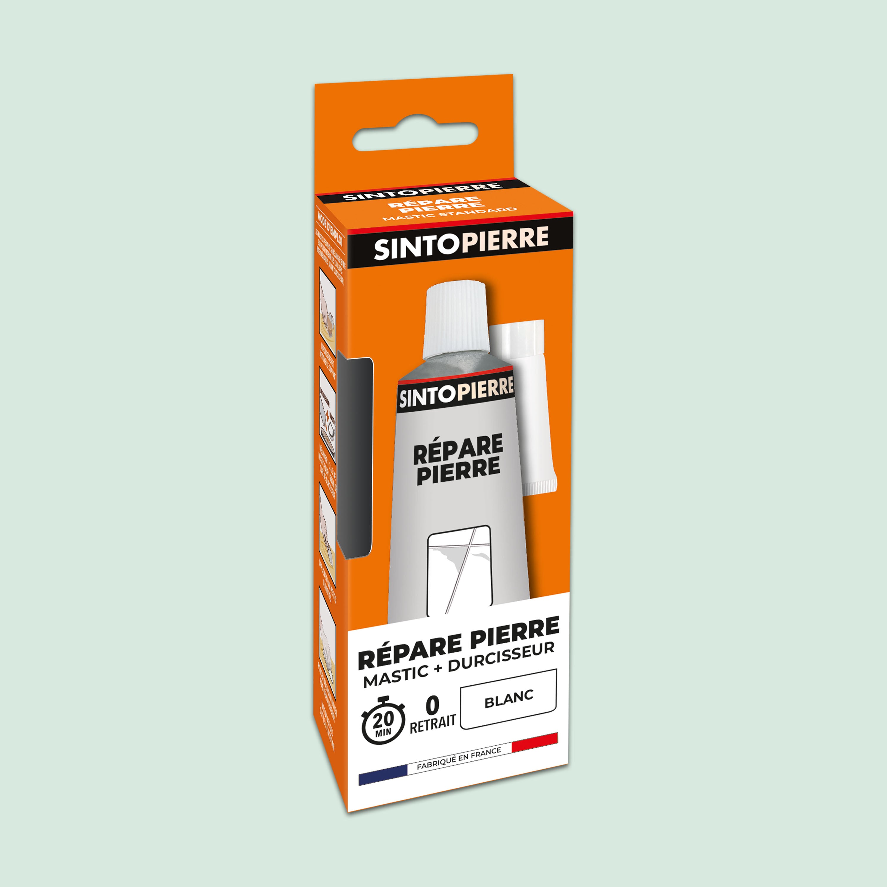 SINTO - Répare sols et murs blanc (marbre, faïence, carrelage, plâtre) 280g Blanc