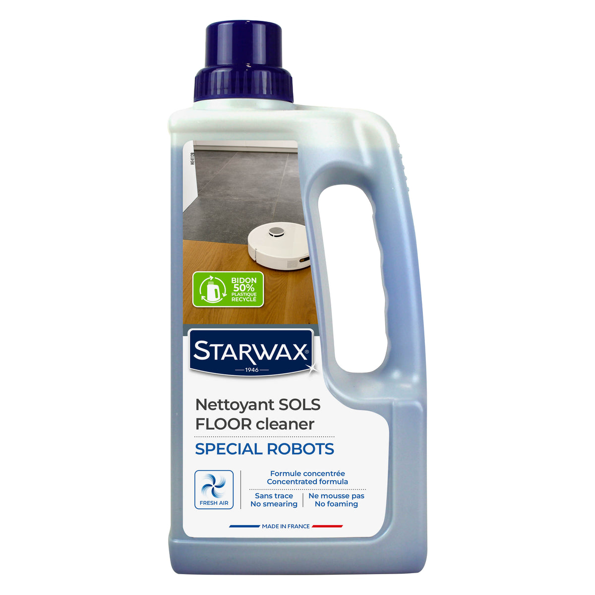 STARWAX - Nettoyant sols SPECIAL ROBOTS 1L Parfum brise marine (parfum de synthèse)