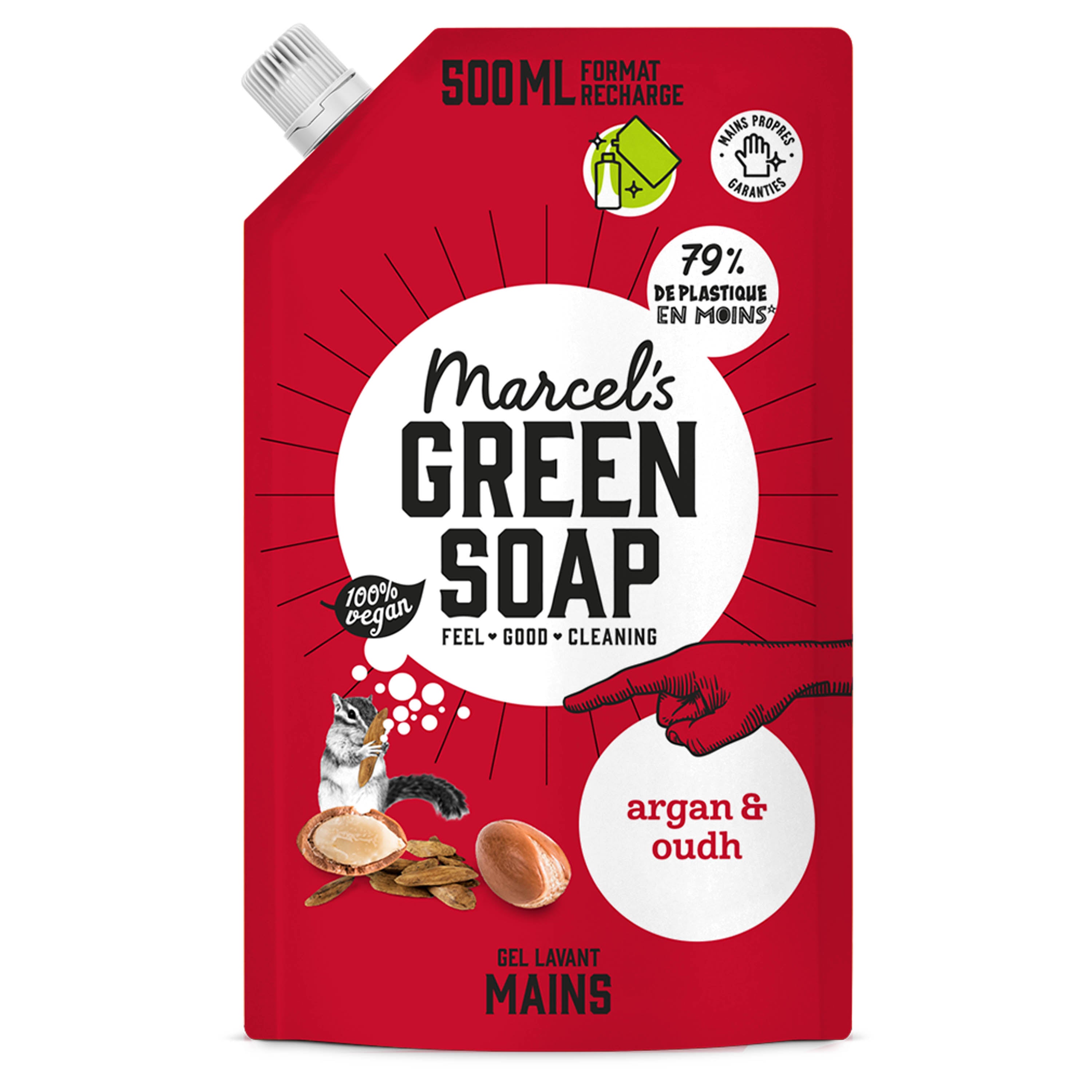 MARCEL'S GREEN SOAP - Recharge Gel Lavant Mains Argan & Oudh 500ml Argan & Oudh