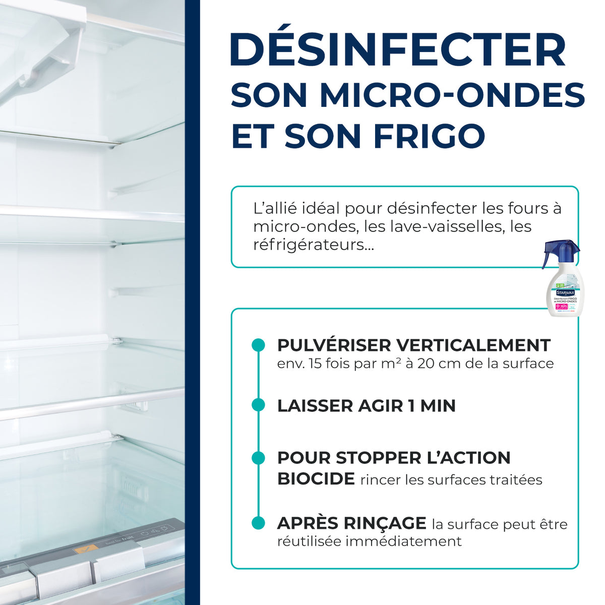 STARWAX - Désinfectant pour réfrigérateur et micro-ondes 250ml