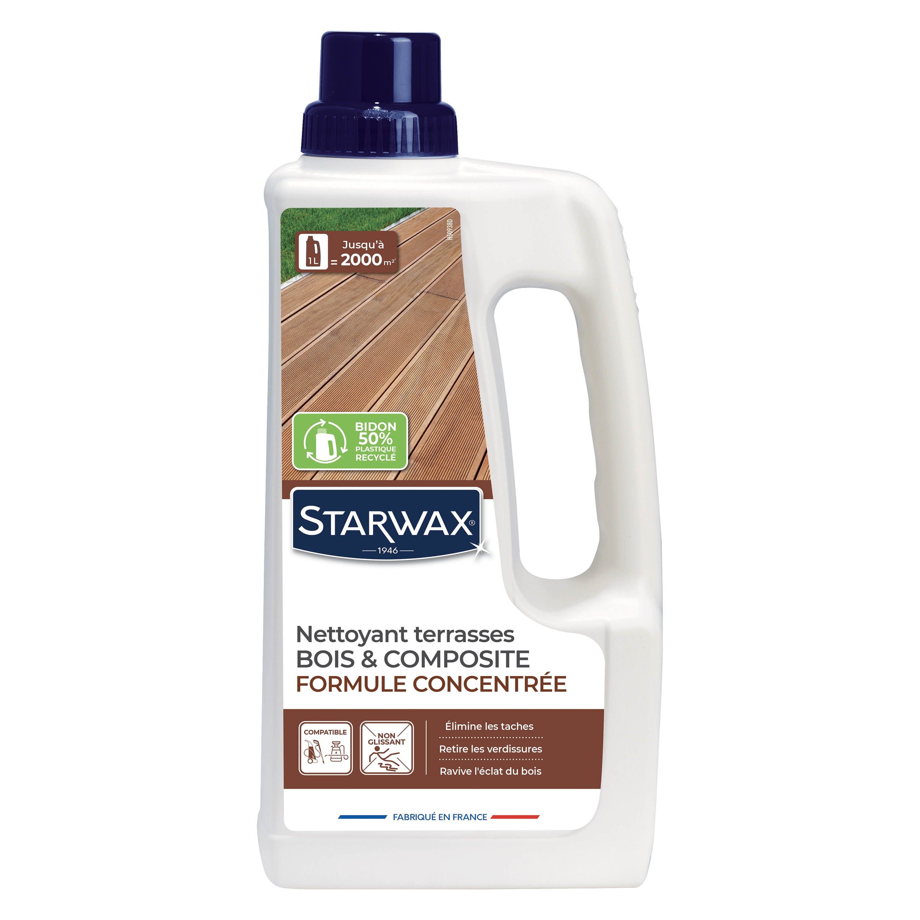 STARWAX - Nettoyant concentré pour terrasses en bois et composite
1L