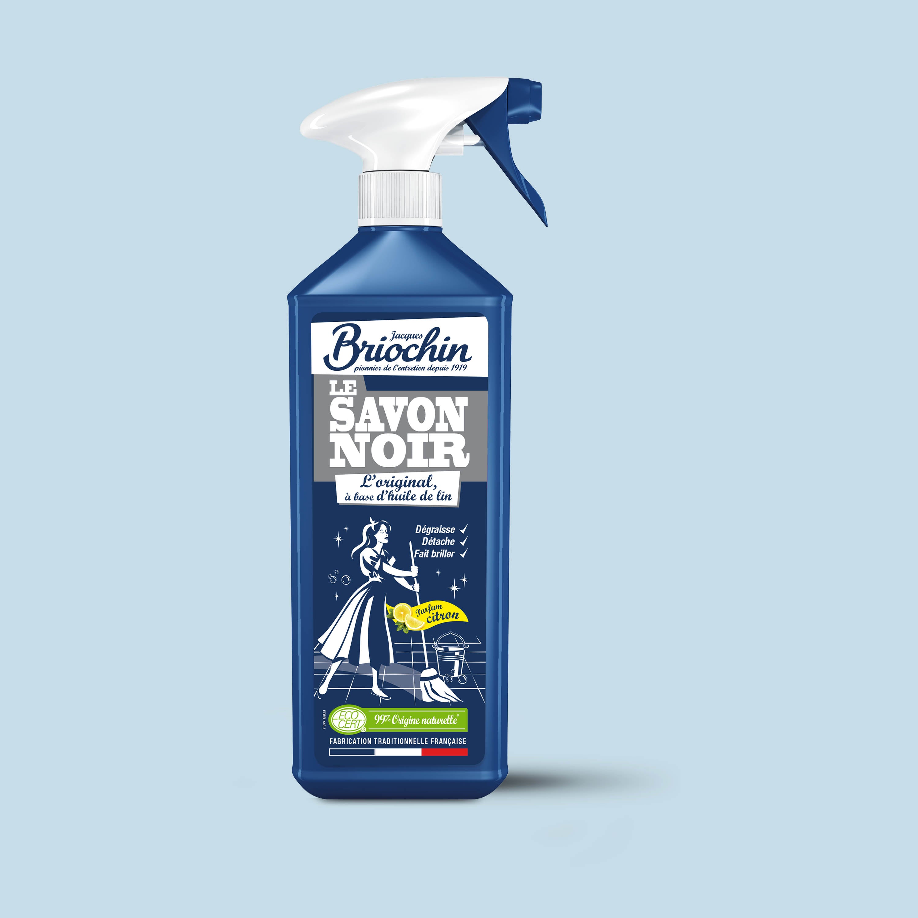 JACQUES BRIOCHIN - Savon noir prêt à l'emploi parfum citron frais 750ml Citron