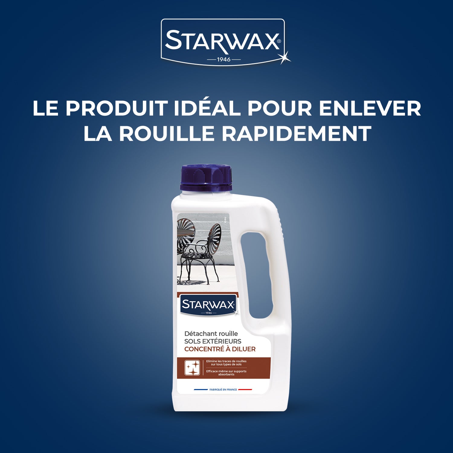 STARWAX - Détachant rouille pour sols extérieurs
1L