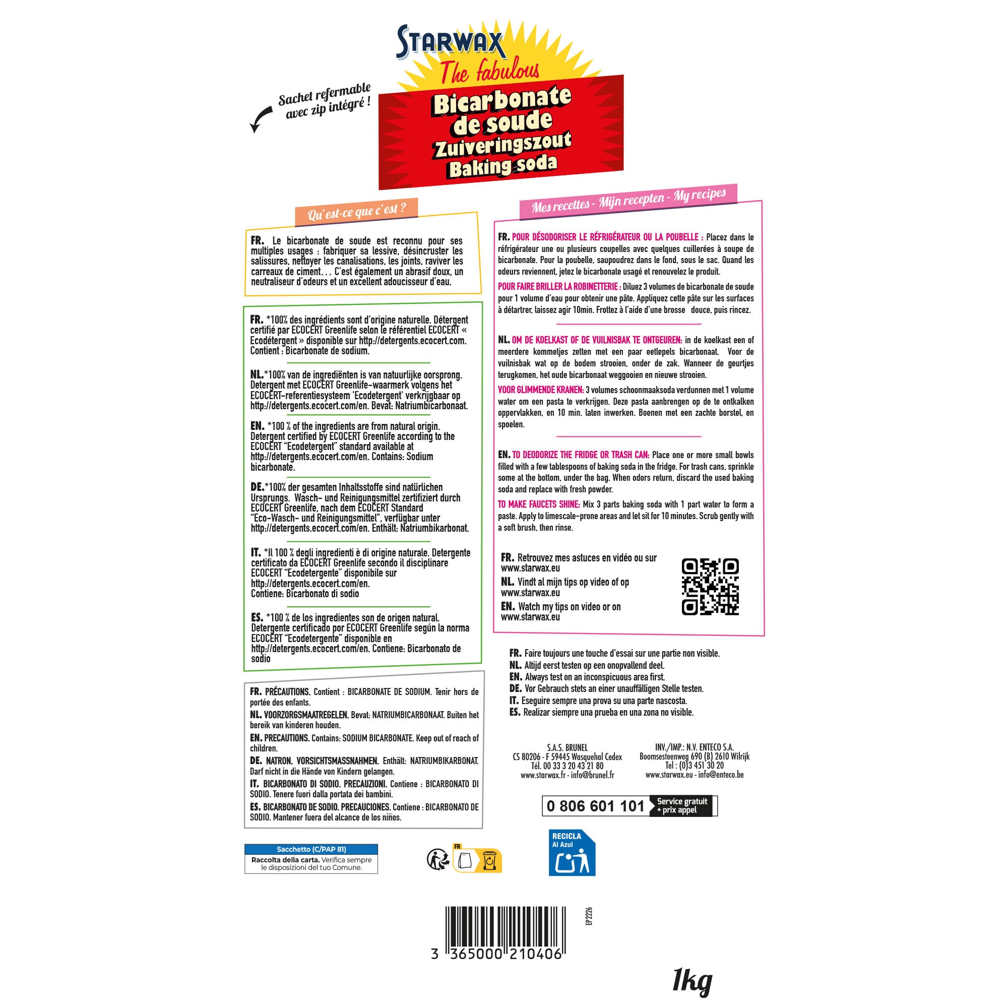 STARWAX FABULOUS - Bicarbonate de soude 500g