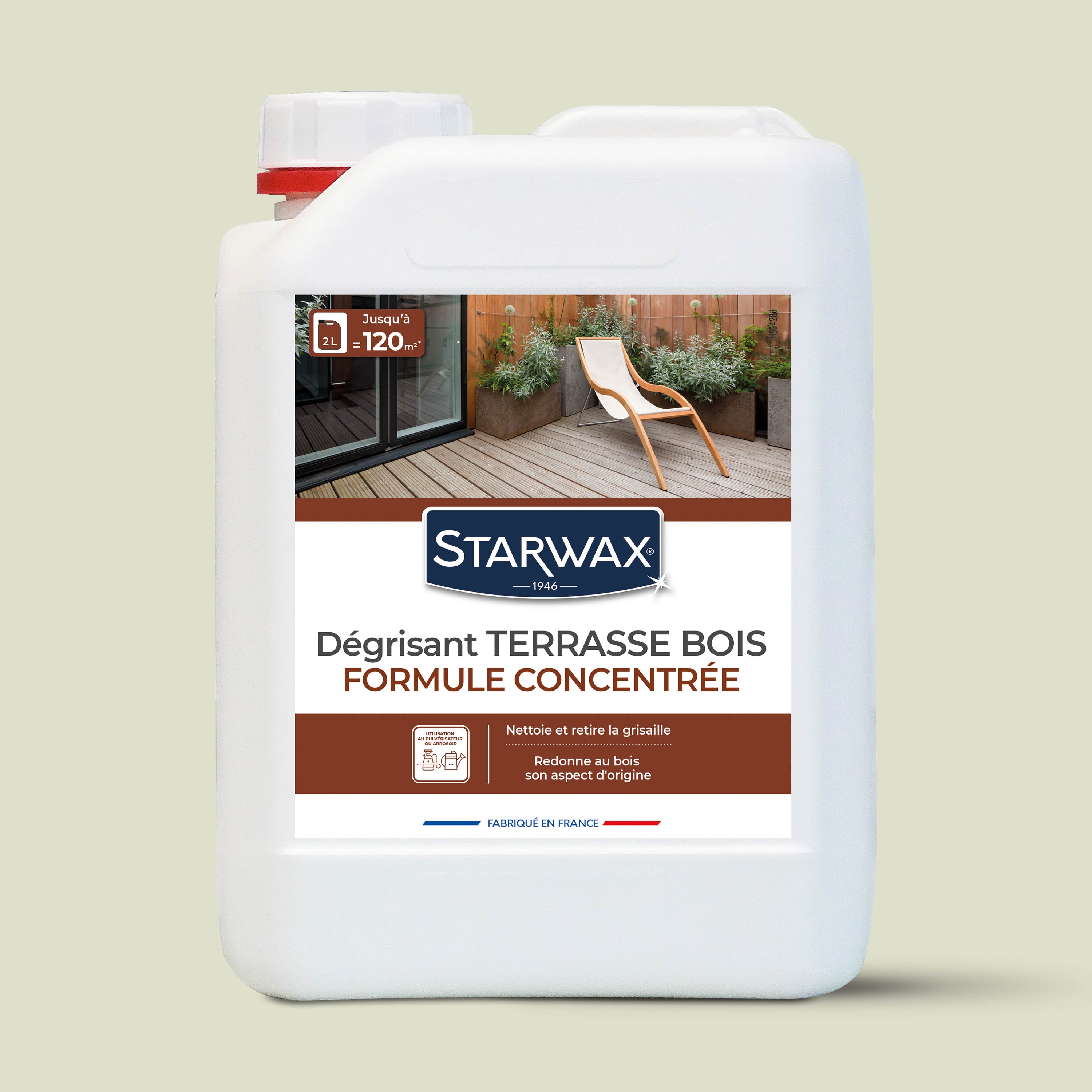 STARWAX - Dégrisant concentré pour terrasse en bois
2L