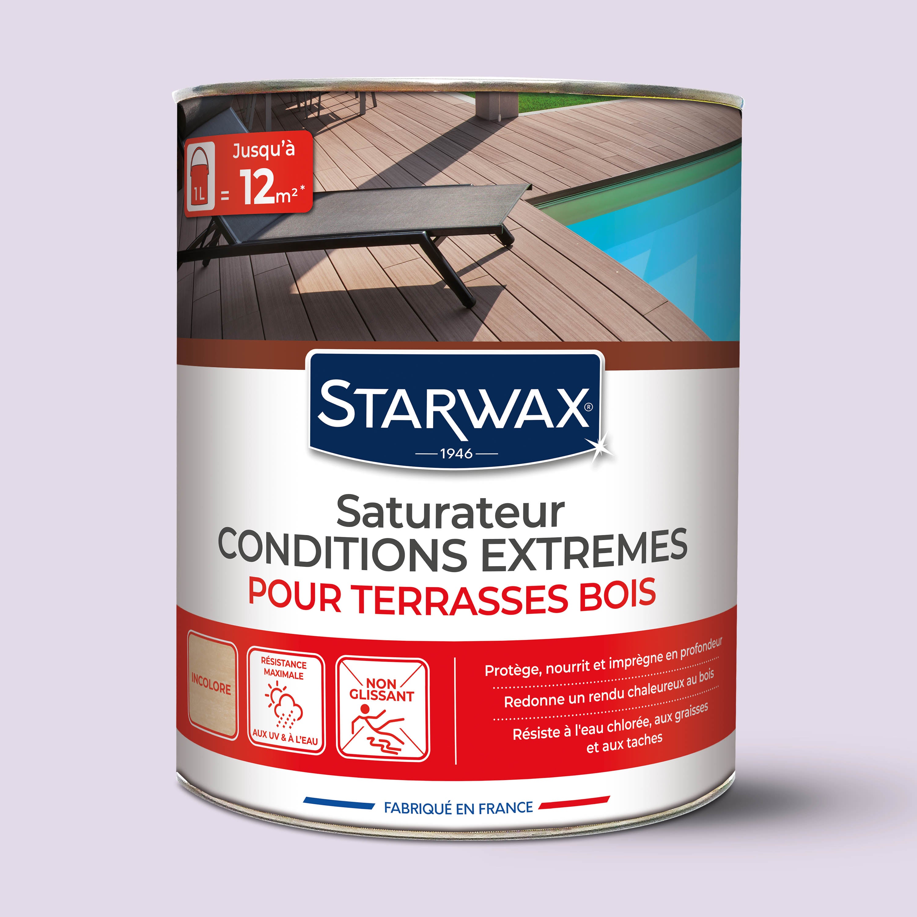 STARWAX - Saturateur bois extérieurs conditions extrêmes
1L Incolore