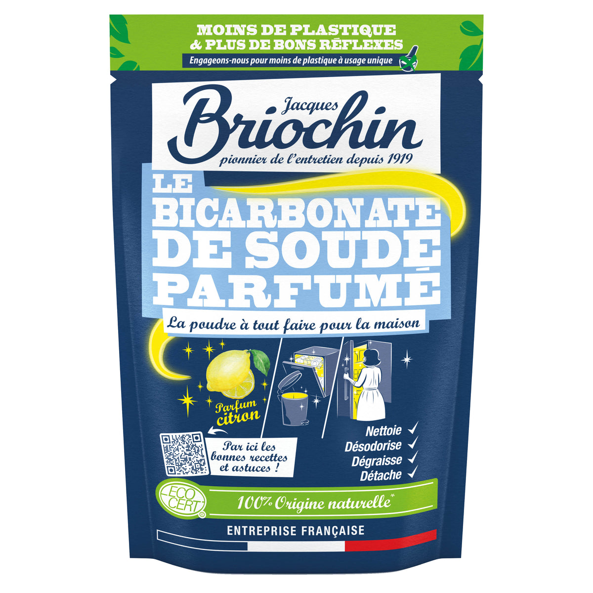 JACQUES BRIOCHIN - Le Bicarbonate de soude parfumé 500g Citron