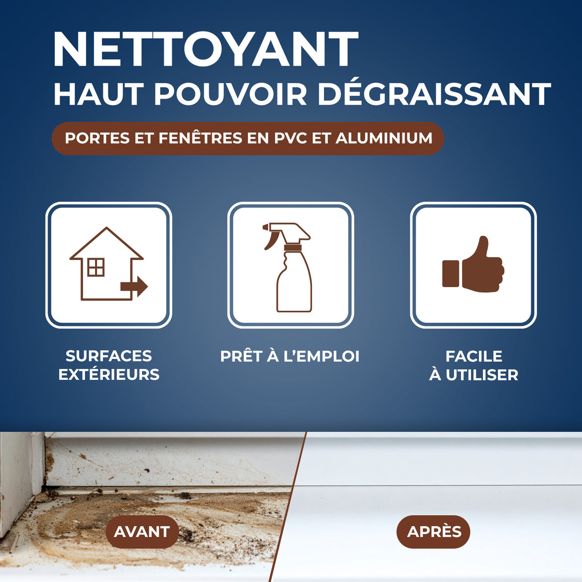 STARWAX - Nettoyant portes et fenêtres prêt à l'emploi 500ml