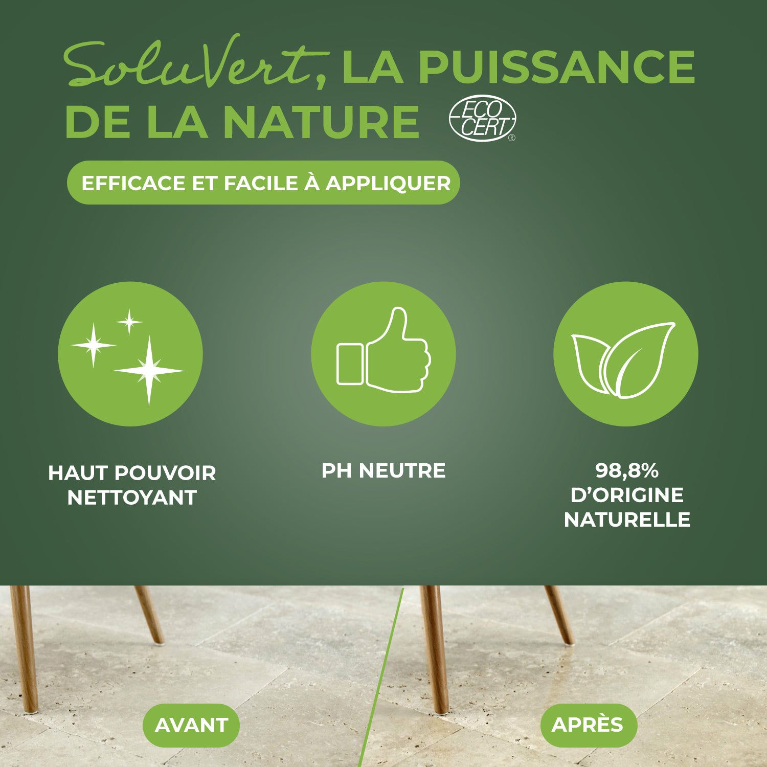 STARWAX SOLUVERT - Nettoyant concentré pour carrelages et sols plastiques
1L