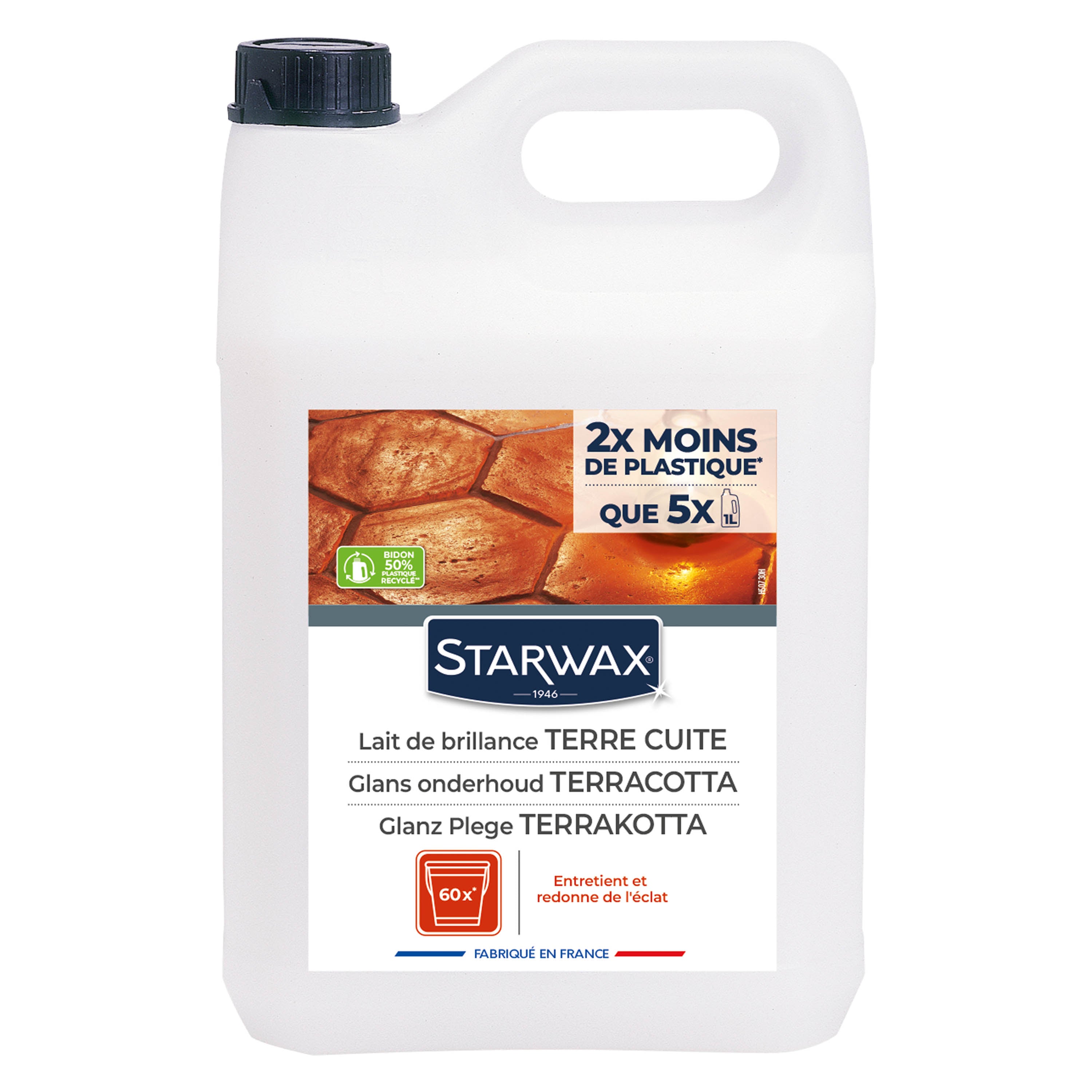 STARWAX - Lait de brillance pour tomettes et terres cuites
1L
