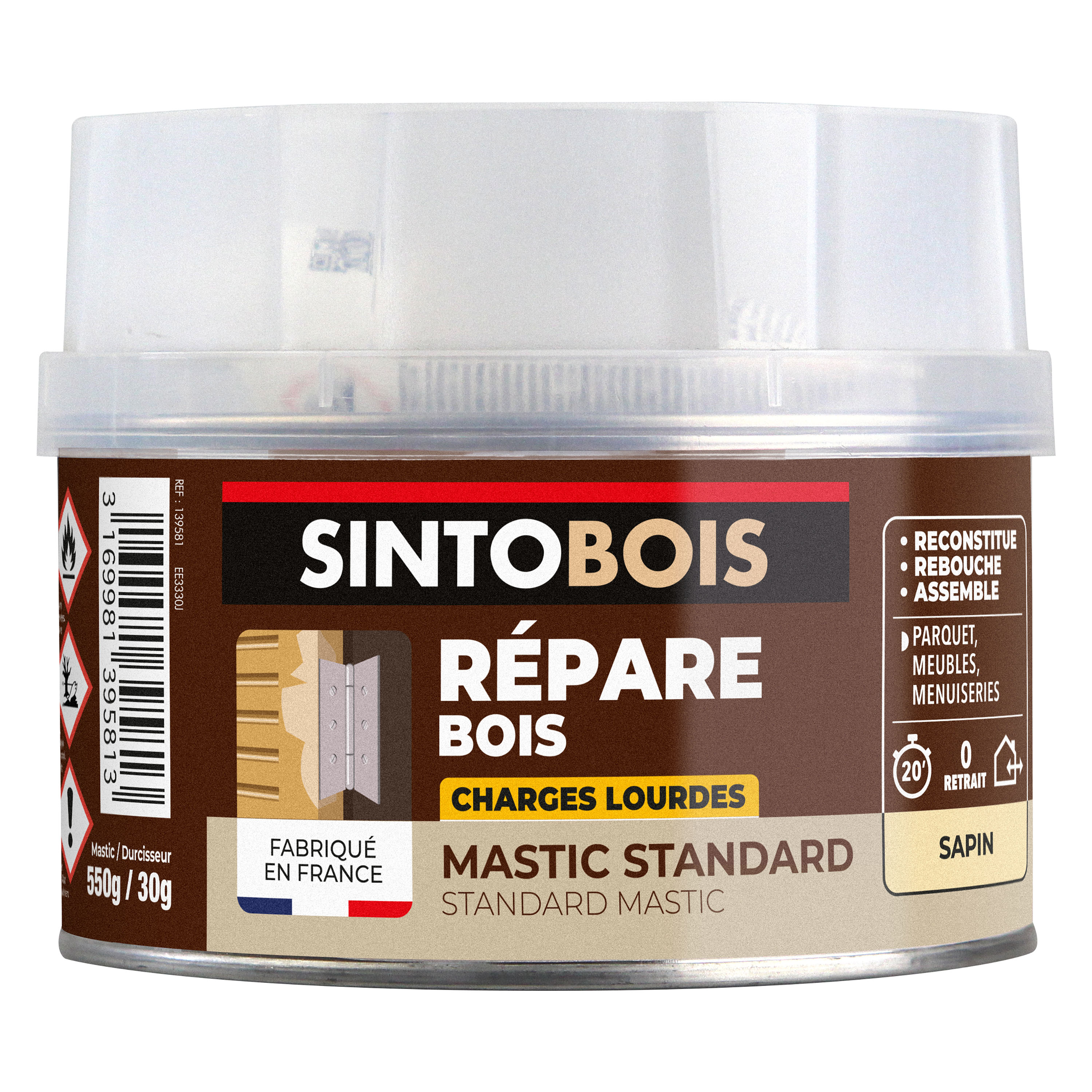 SINTO - Reconstitue bois charges lourdes 170ml Chêne