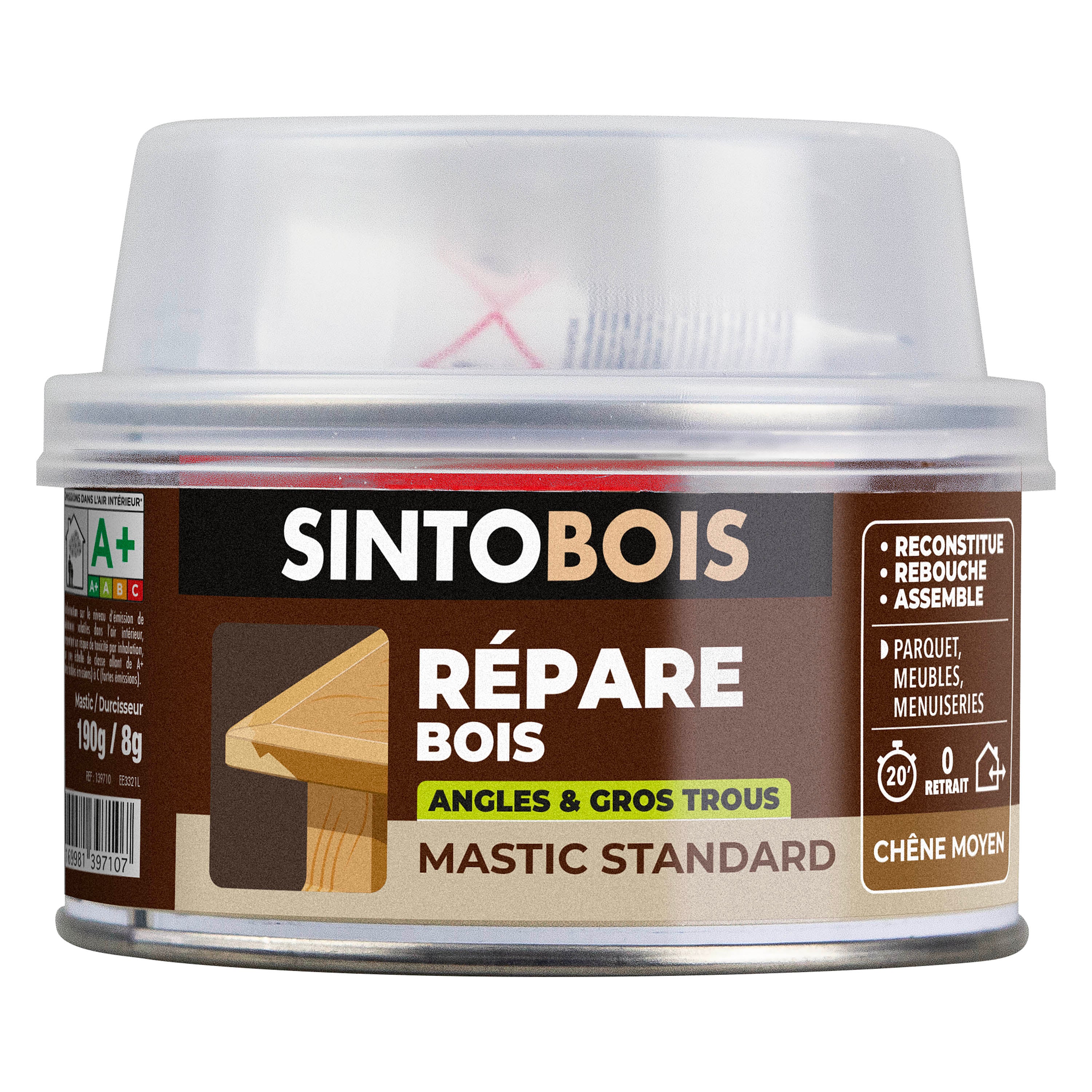 SINTO - Reconstitue angles et gros trous 500ml Chêne