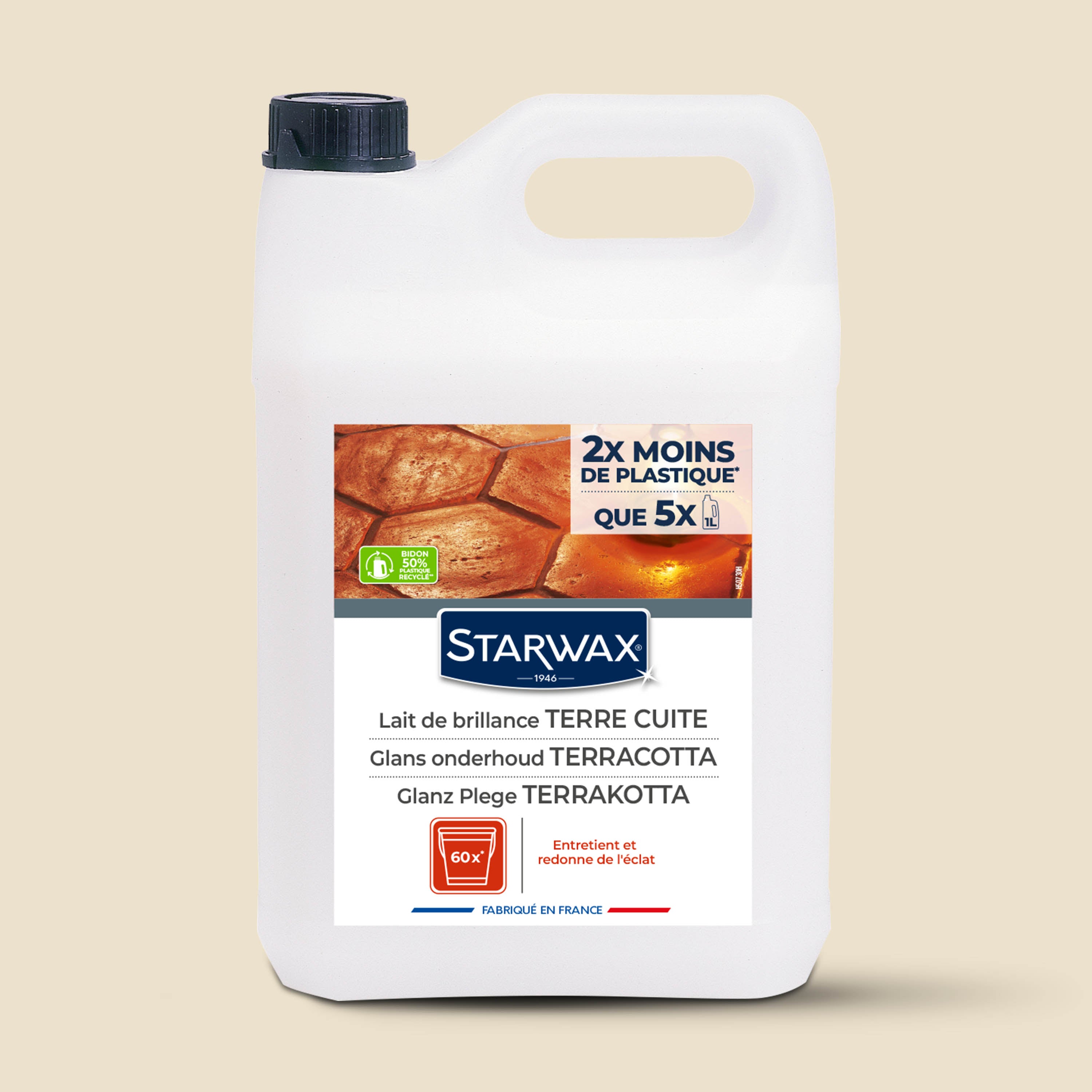 STARWAX - Lait de brillance pour tomettes et terres cuites
1L