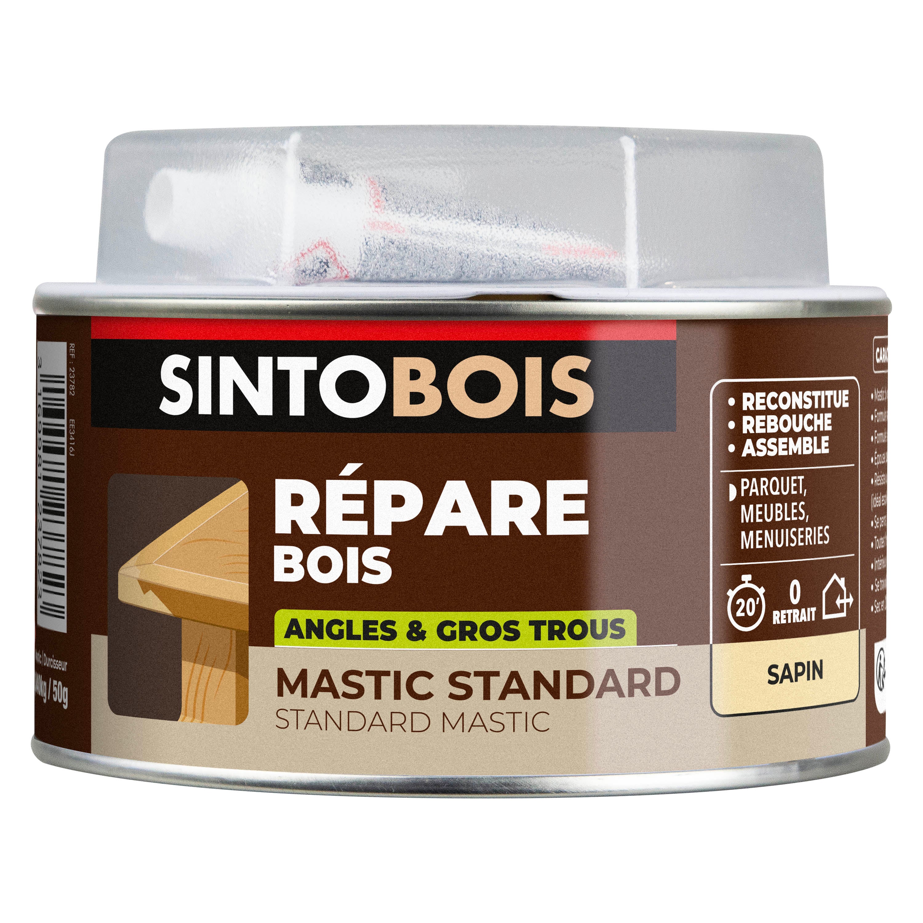 SINTO - Mastic bois standard 1,09kg Chêne
