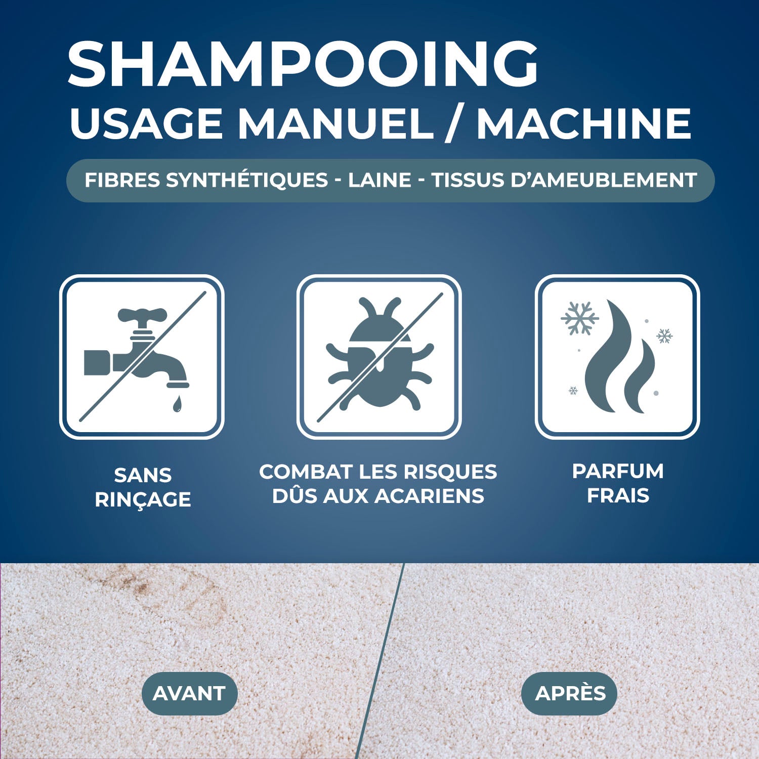 STARWAX - Shampooing raviveur pour tapis et moquettes
1L