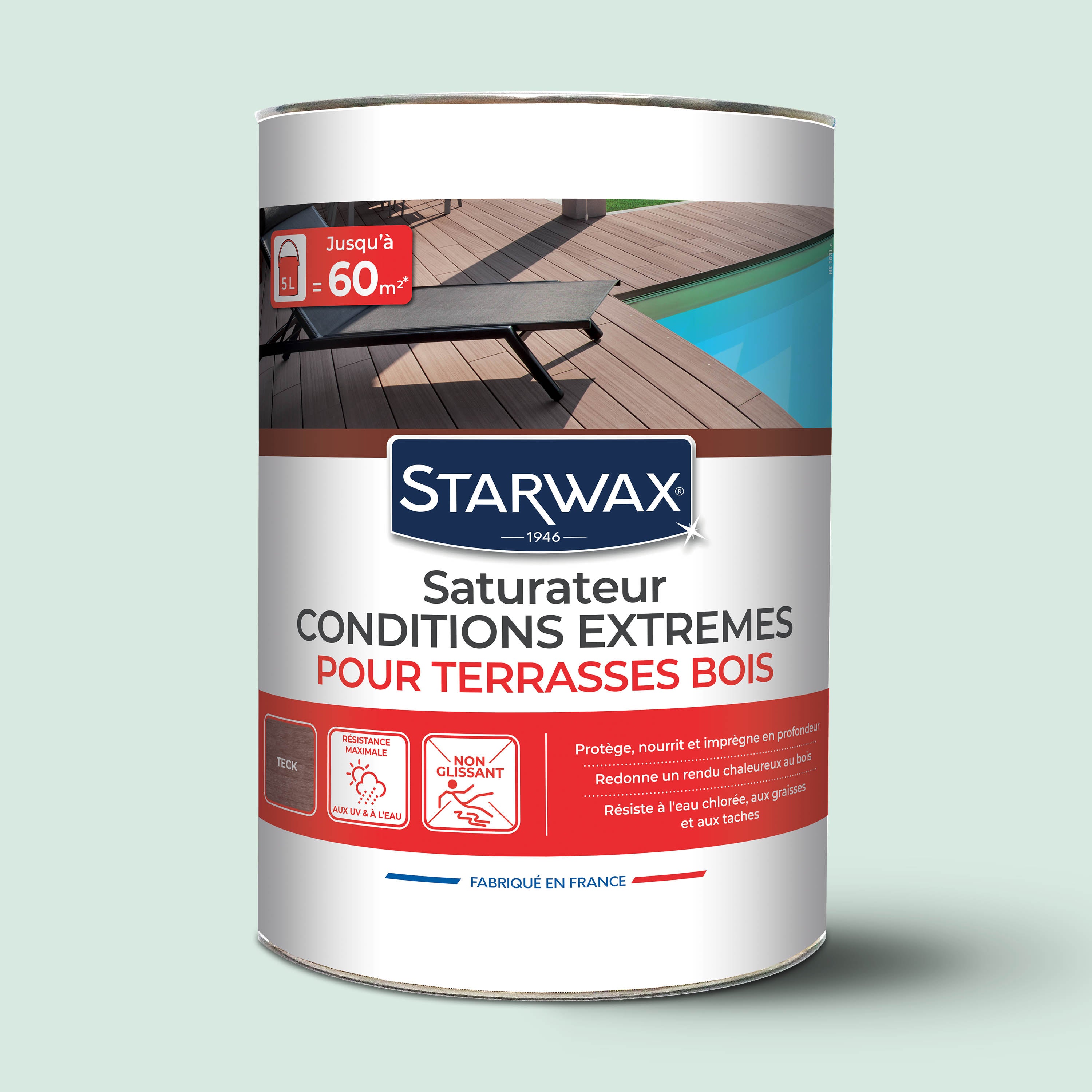 STARWAX - Saturateur bois extérieurs conditions extrêmes
1L Incolore