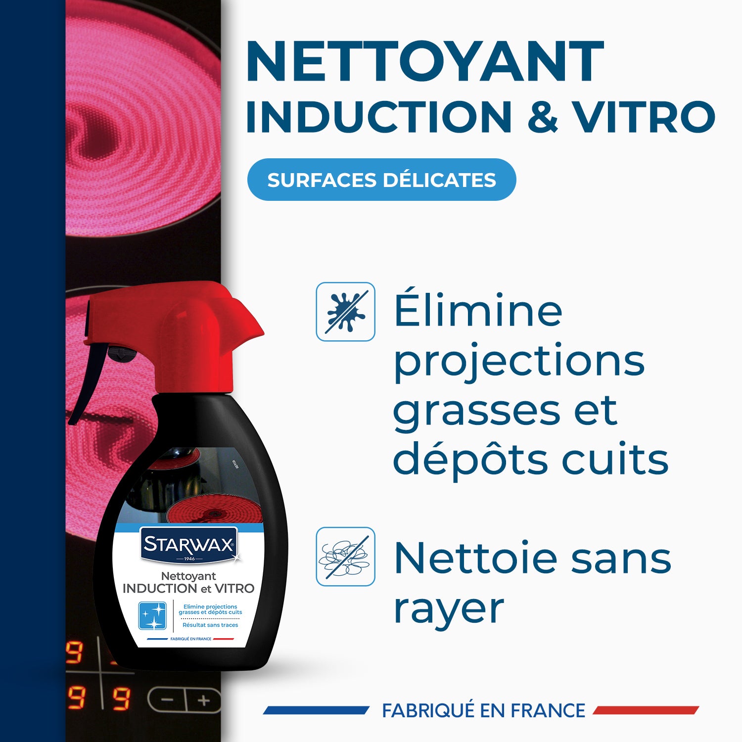 STARWAX - Nettoyant quotidien pour vitrocéramique et induction 500ml