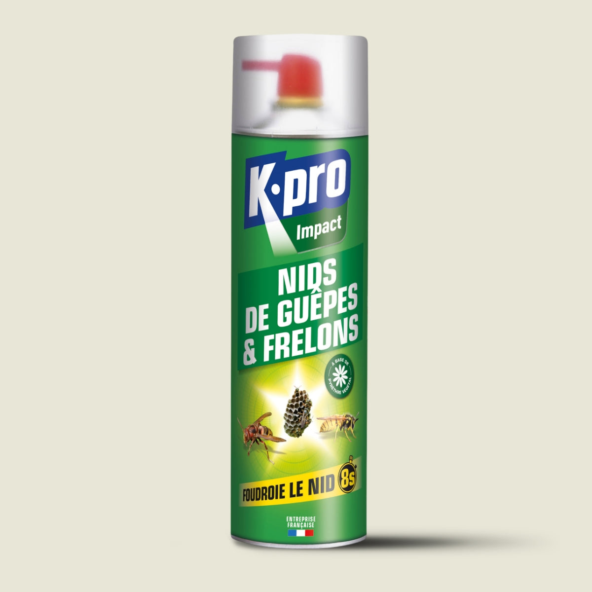 K.PRO - Aérosol foudroyant nids de guêpes et frelons 500ml