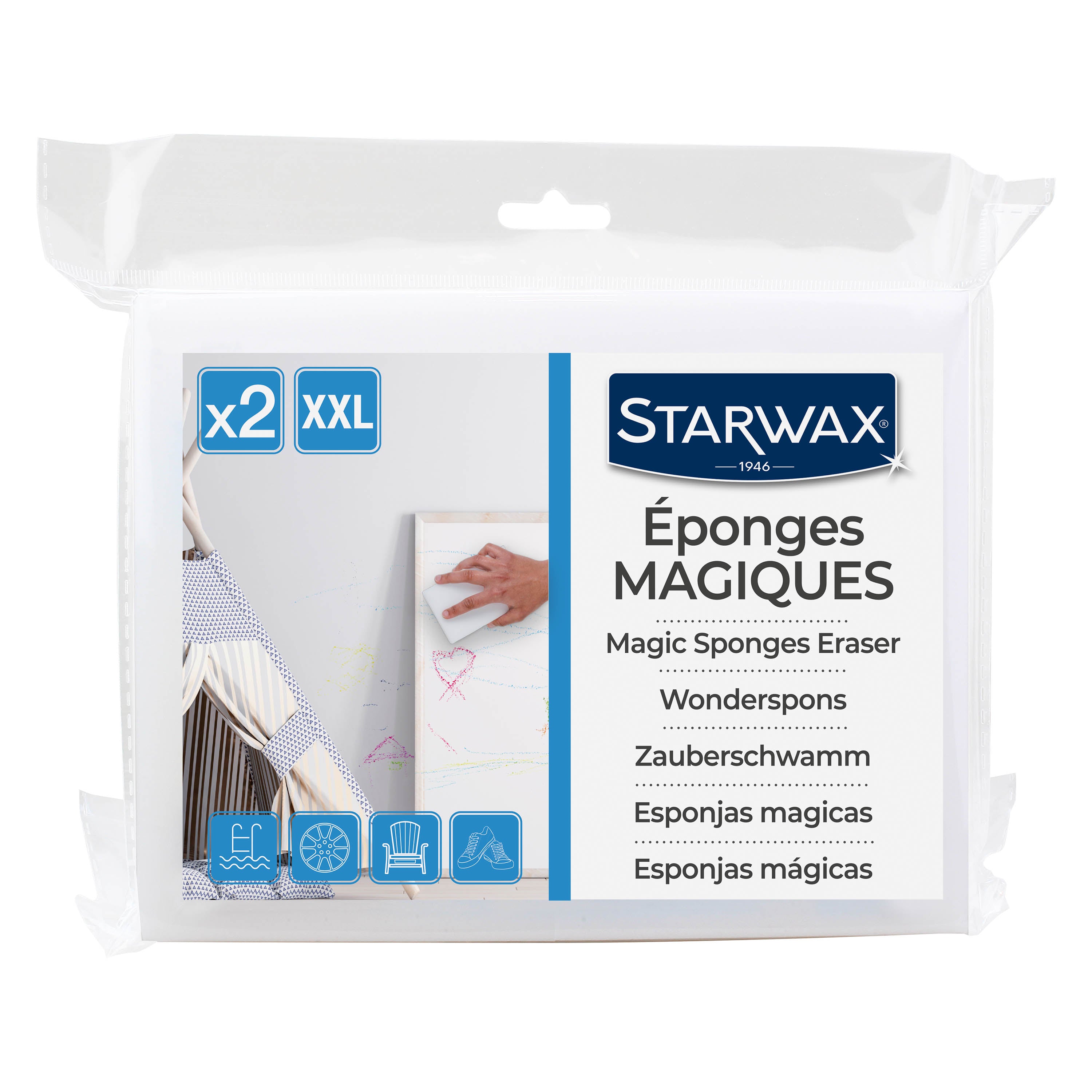 STARWAX - Eponges magiques XXL X2