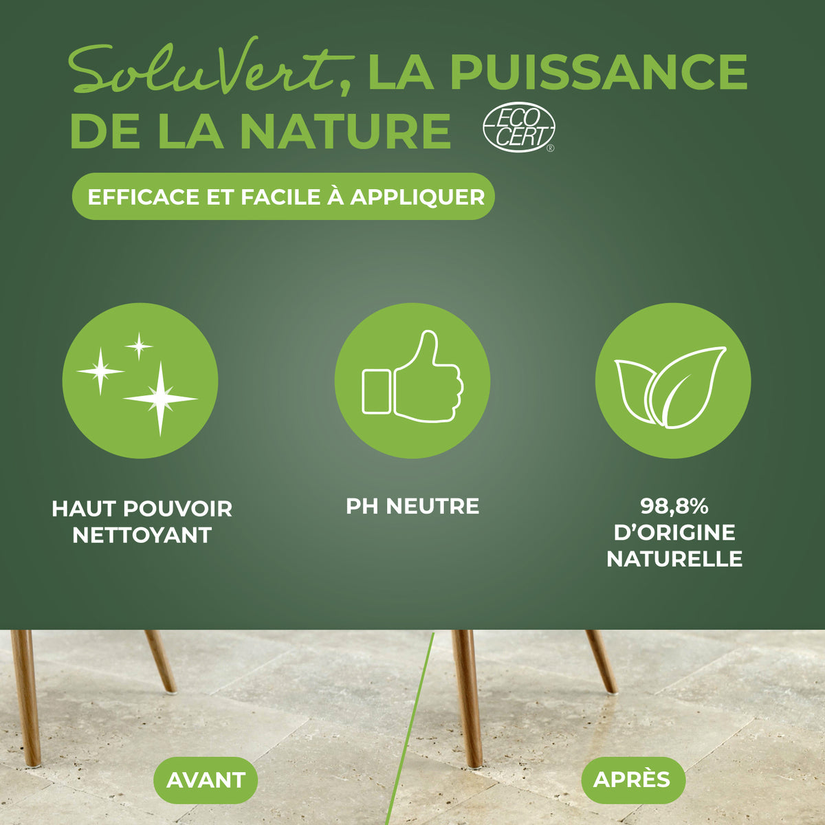 STARWAX SOLUVERT - Nettoyant concentré pour carrelages et sols plastiques
1L
