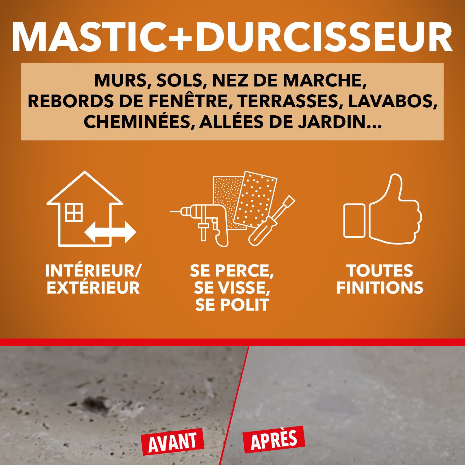 SINTO - Répare sols et murs travertin (parement, pierres, travertin, comblanchien) 100g Travertin