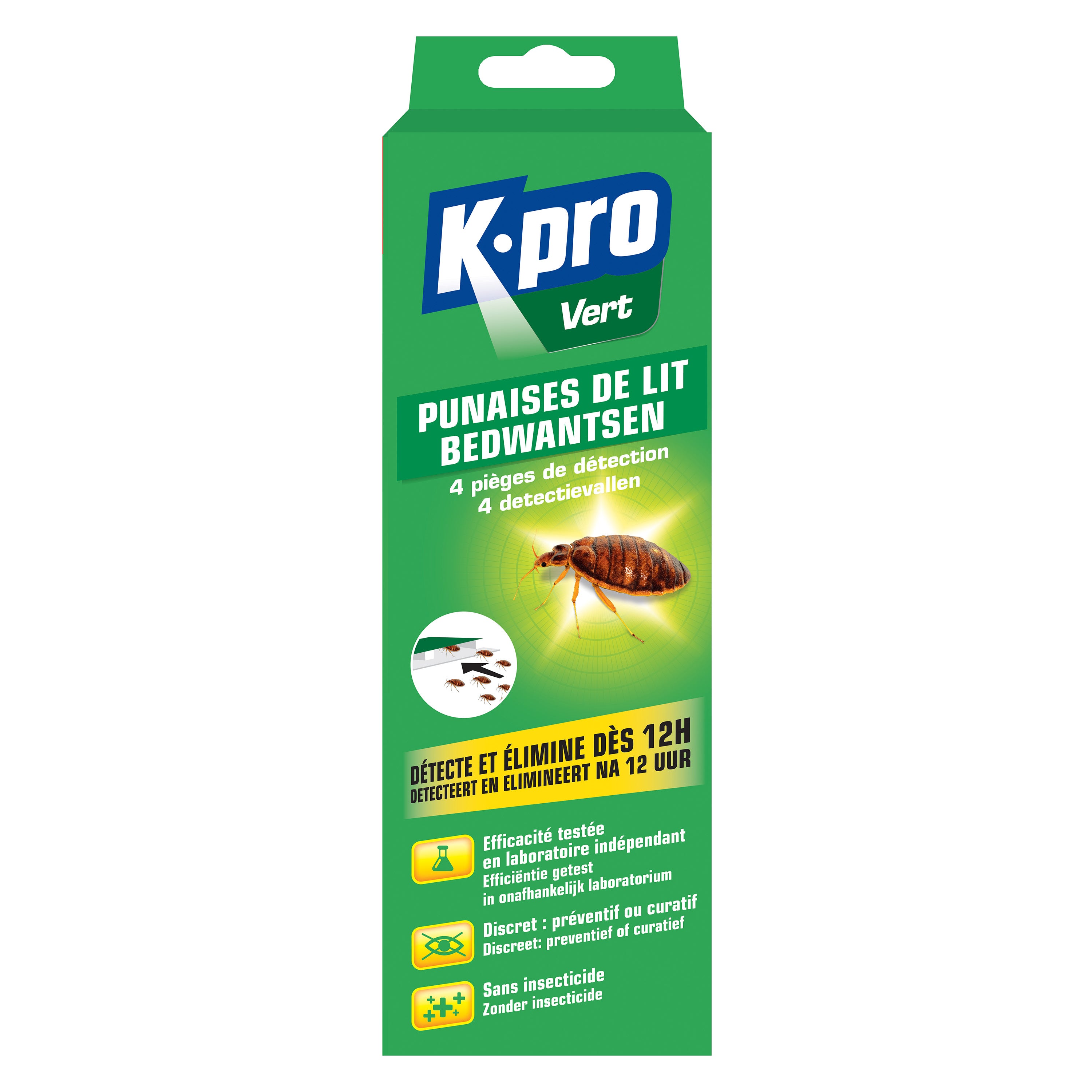 K.PRO - Pièges à punaises de lit X4