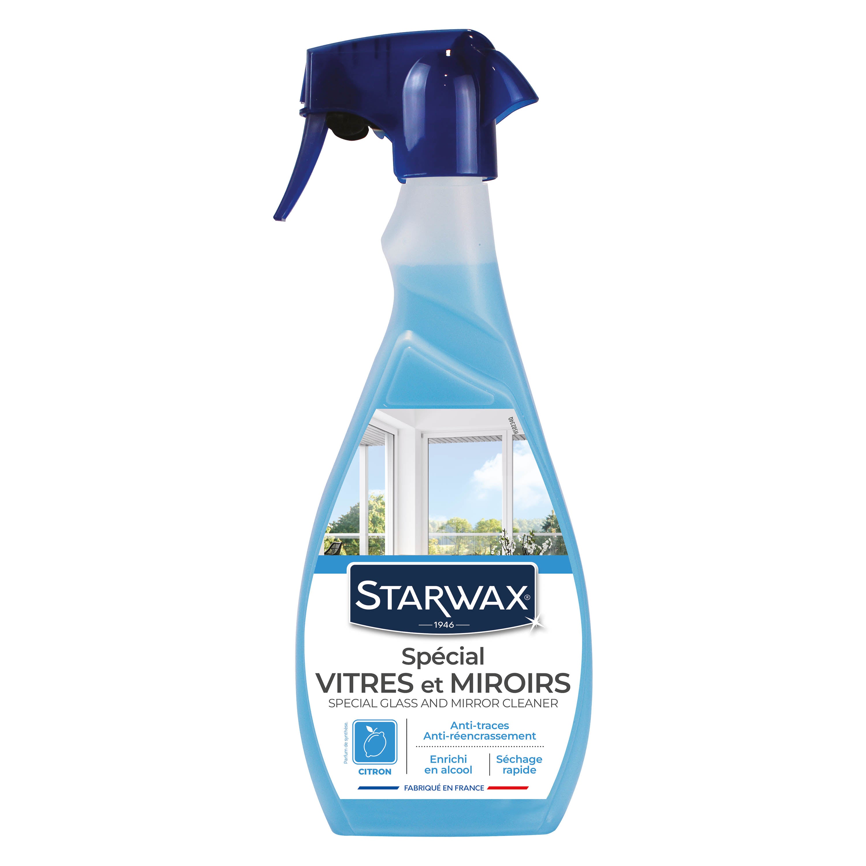 STARWAX - Nettoyant spécial vitres et miroirs
500ml Parfum verveine citron (parfum de synthèse)