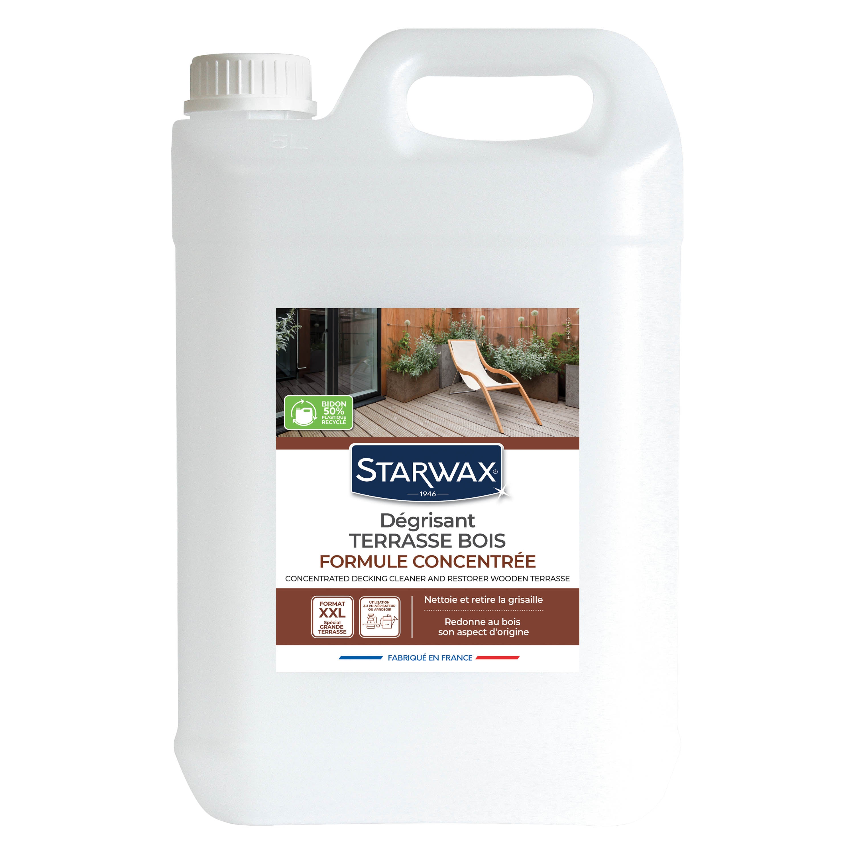 STARWAX - Dégrisant concentré pour terrasse en bois
2L