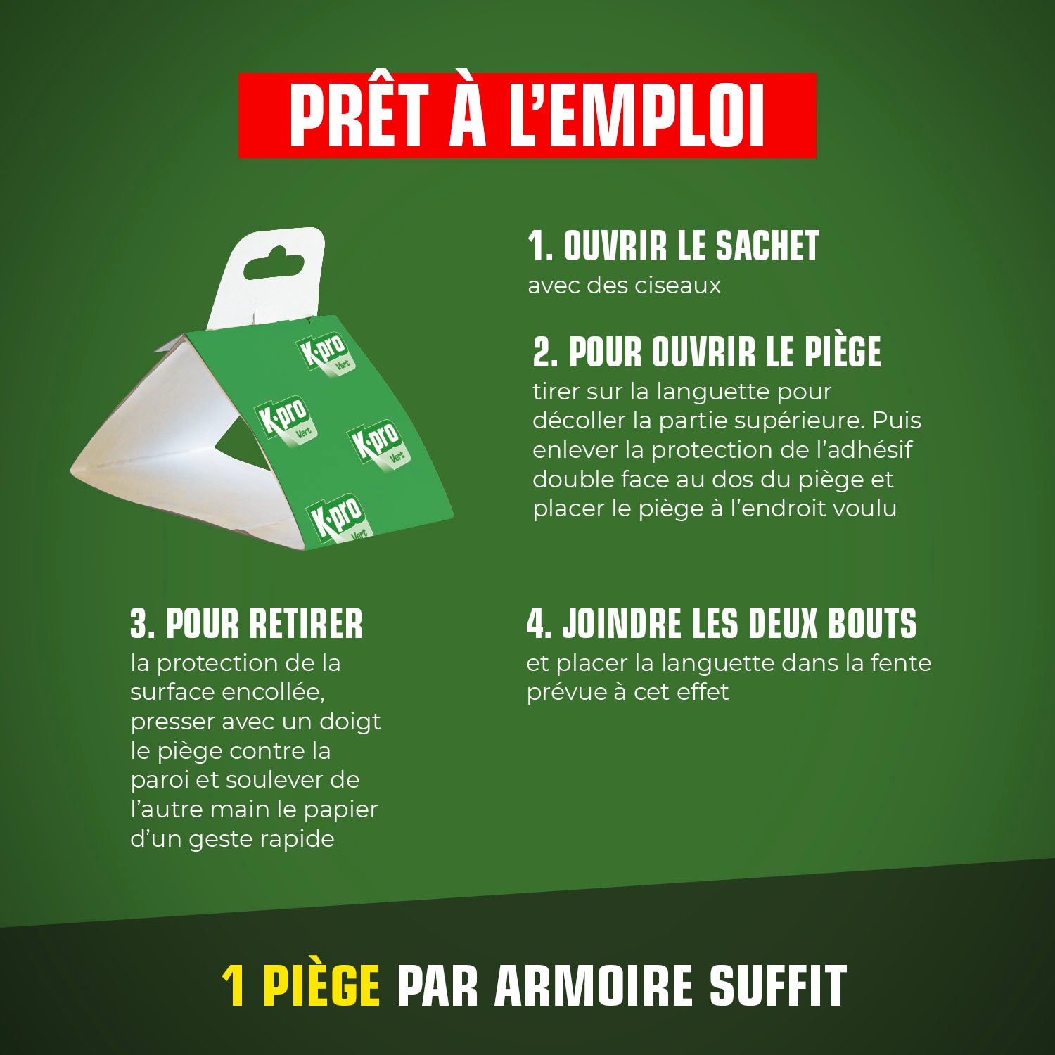 K.PRO - Pièges de détection des mites des vêtements
X2