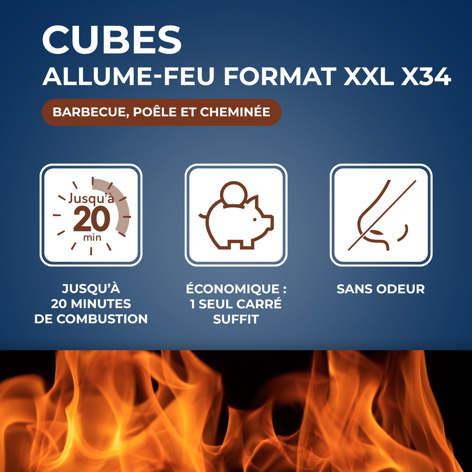 STARWAX - Cubes allume feu XXL PEFC X34 XXL