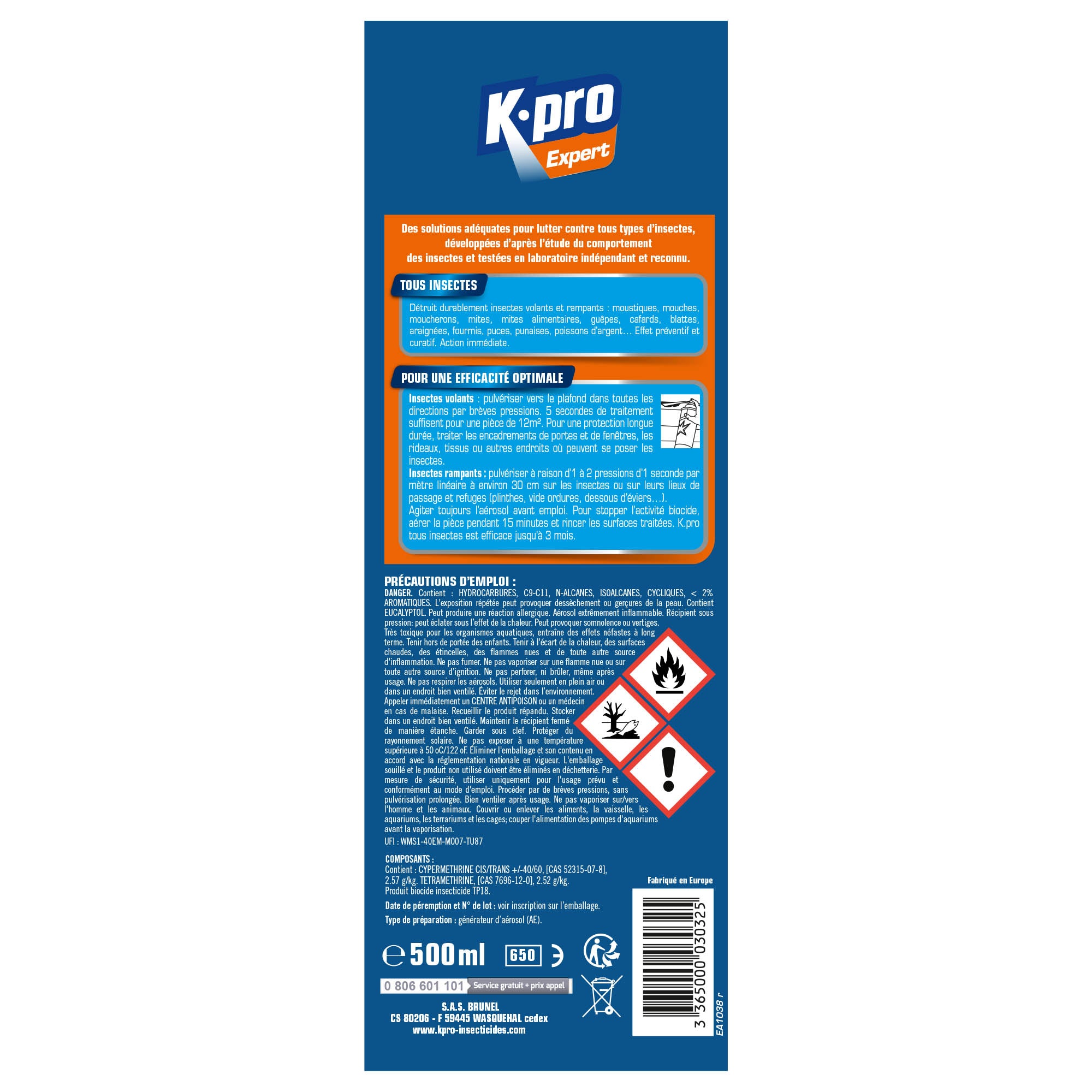 K.PRO - Aérosol tous insectes
300 ml
