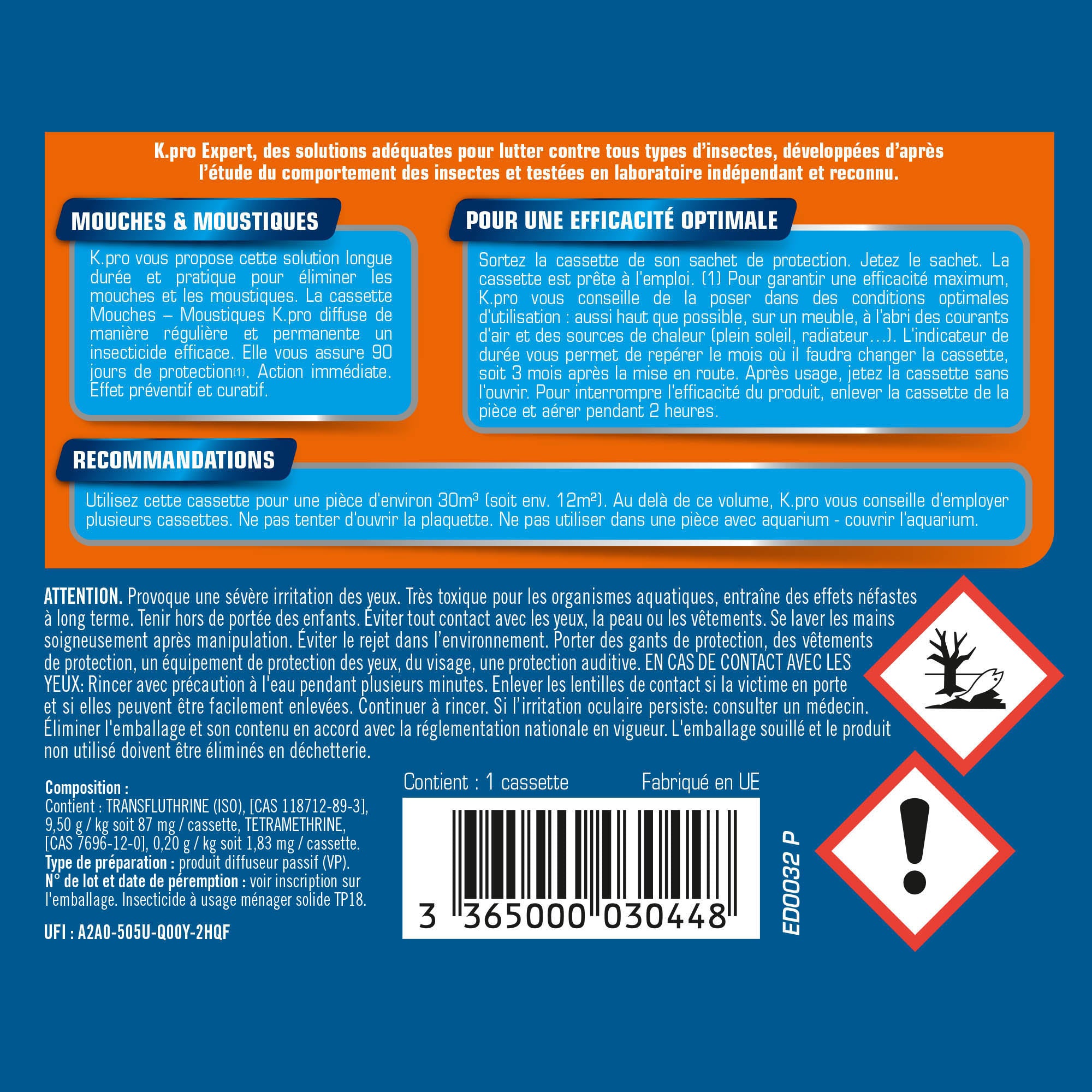 K.PRO - Cassette Mouches Moustiques
X1
