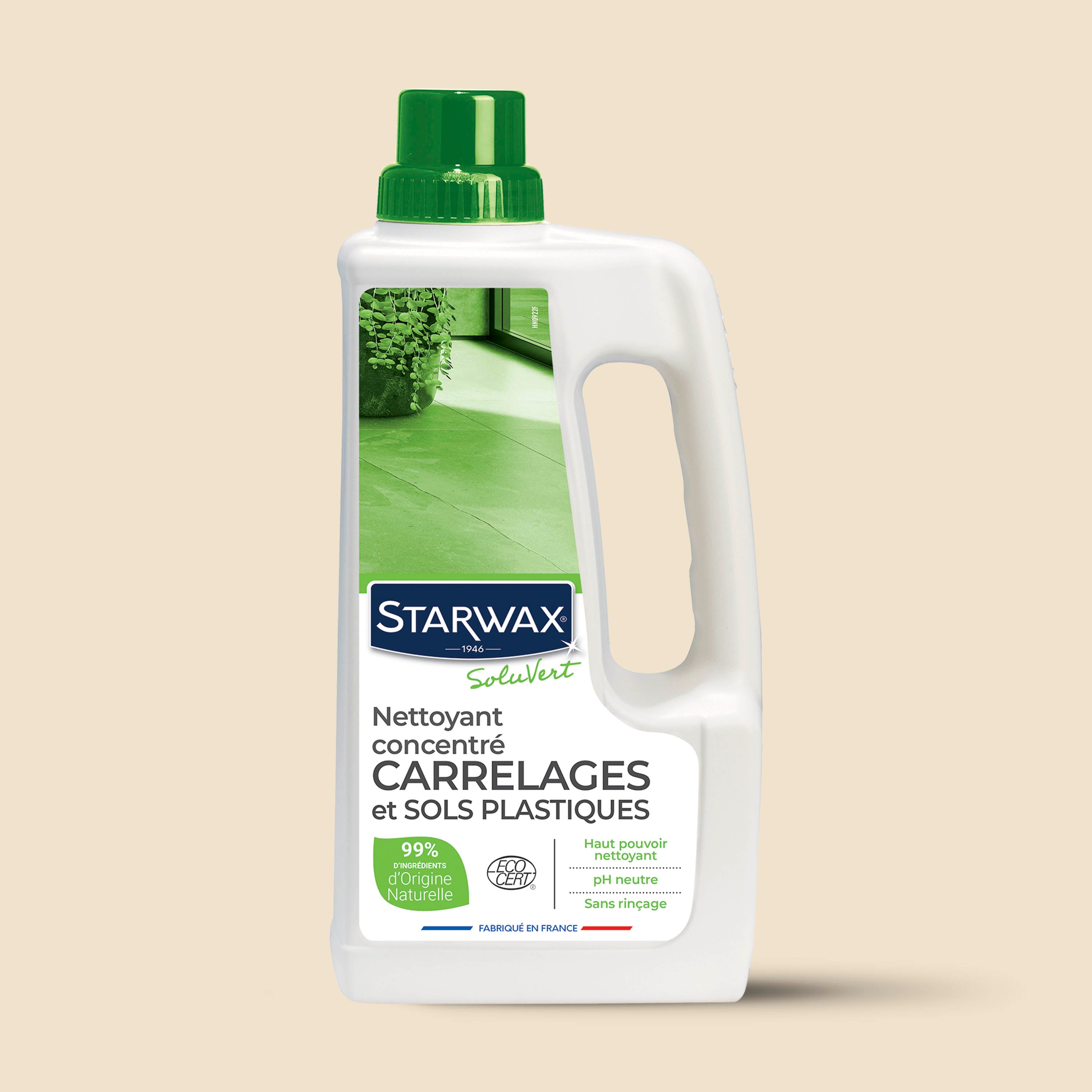 STARWAX SOLUVERT - Nettoyant concentré pour carrelages et sols plastiques
1L