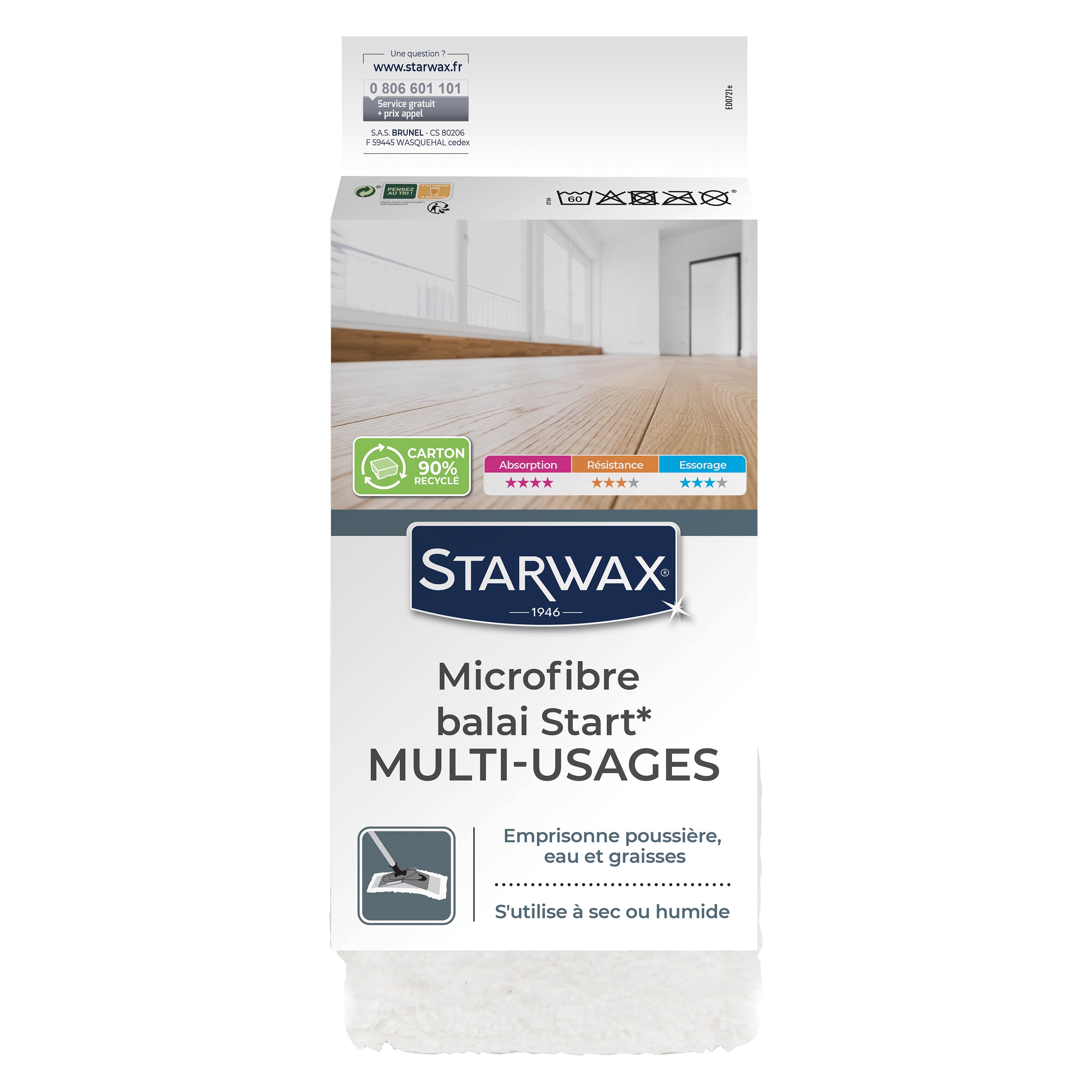 STARWAX - Microfibre balai start* multi-usages X1