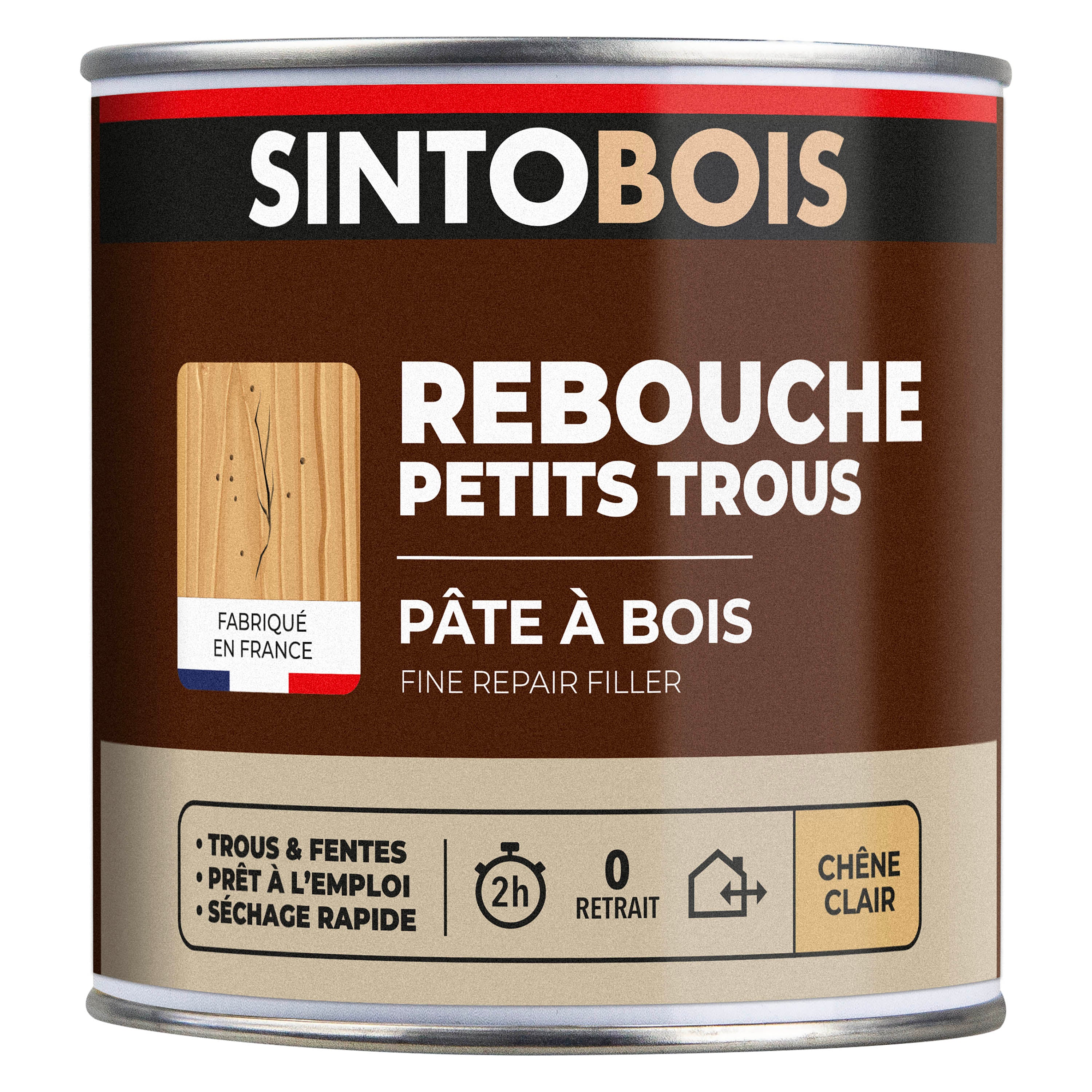 SINTO - Pâte à bois tradition 550ml Chêne clair