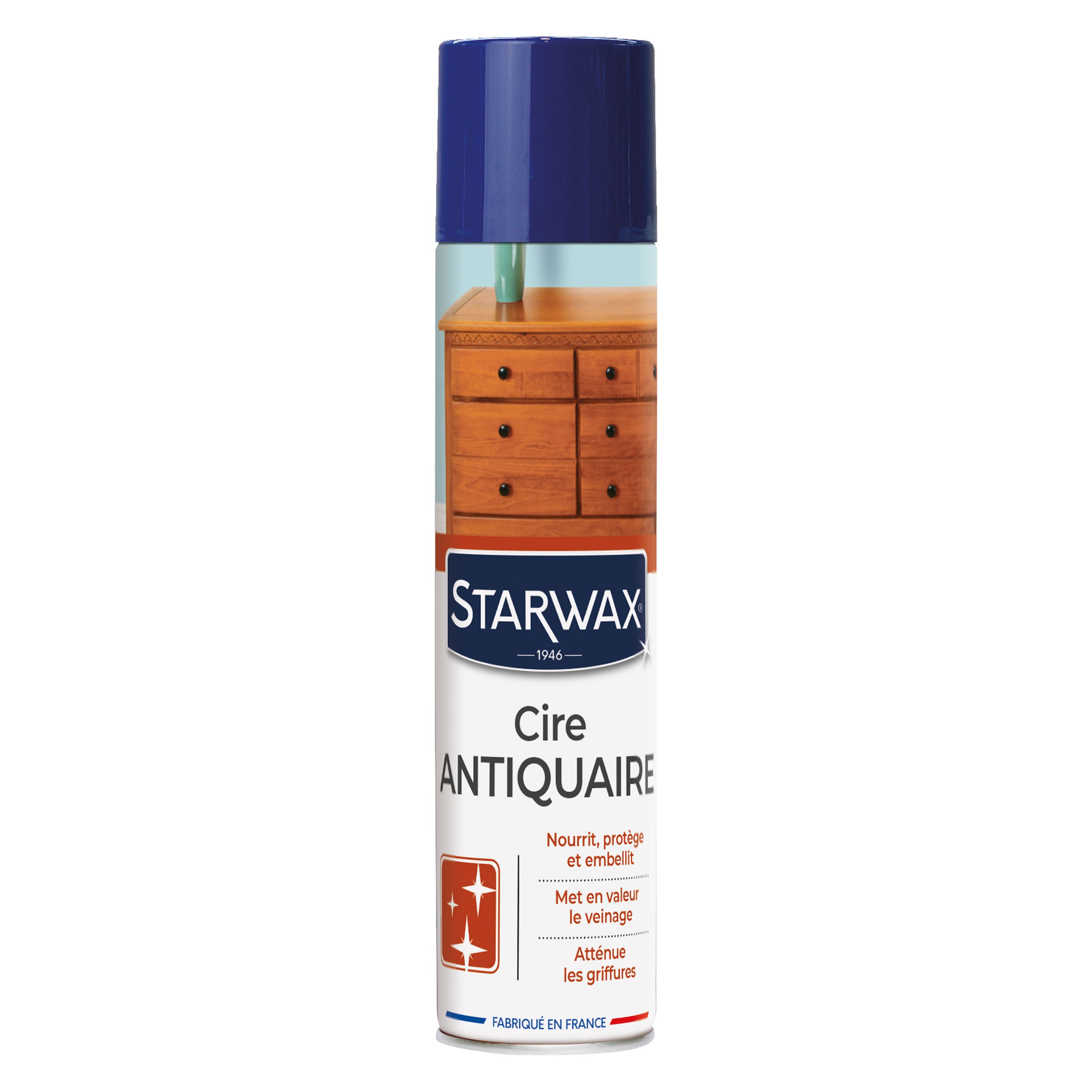 STARWAX - Cire antiquaire aérosol pour bois cirés 300ml Bois clair