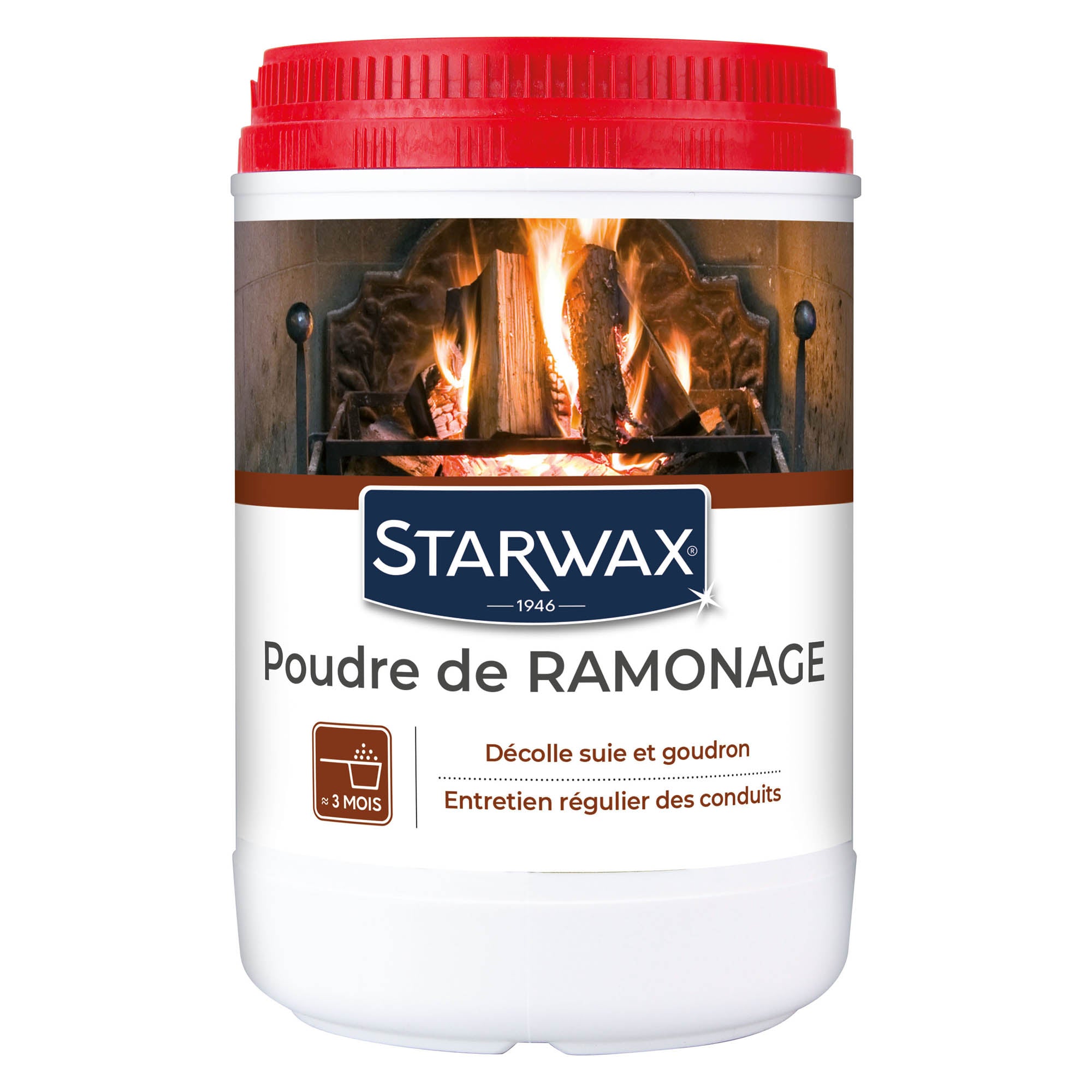 STARWAX - Poudre de ramonage pour poêle et cheminée 1kg