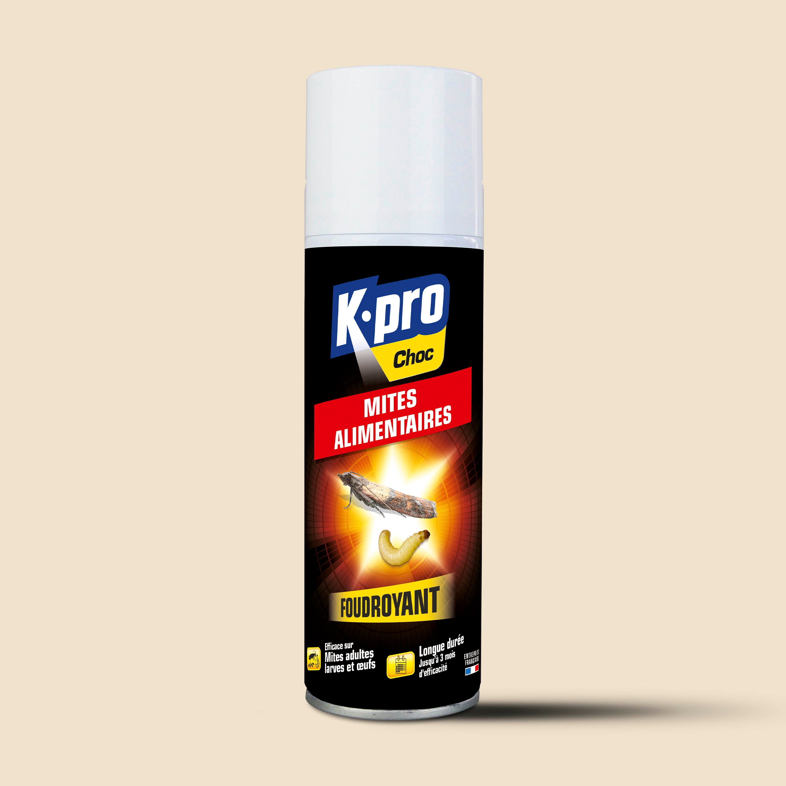 K.PRO - Aérosol foudroyant mites alimentaires 250ml
