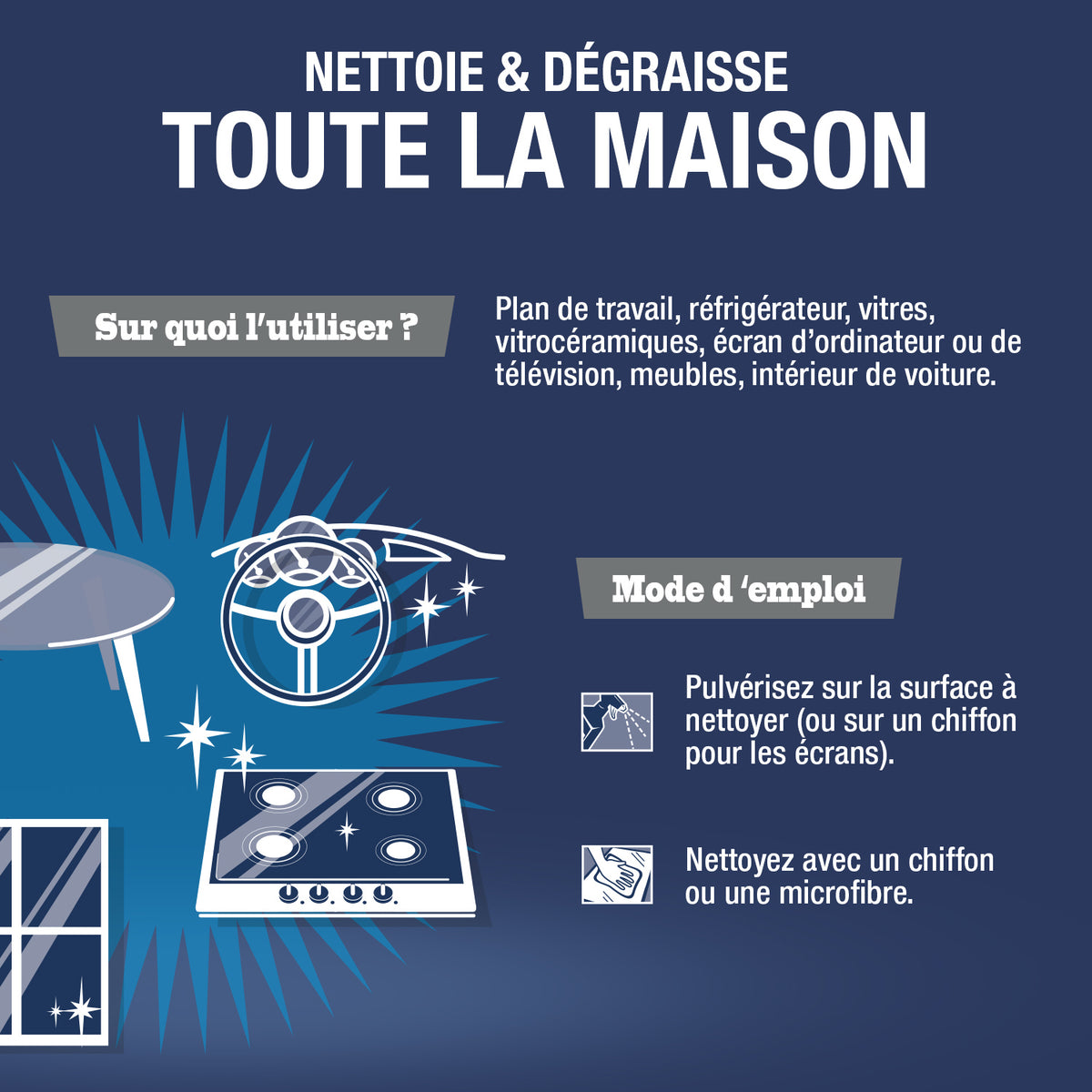 JACQUES BRIOCHIN - Nettoyant universel anti-traces prêt à l'emploi 1L 1L