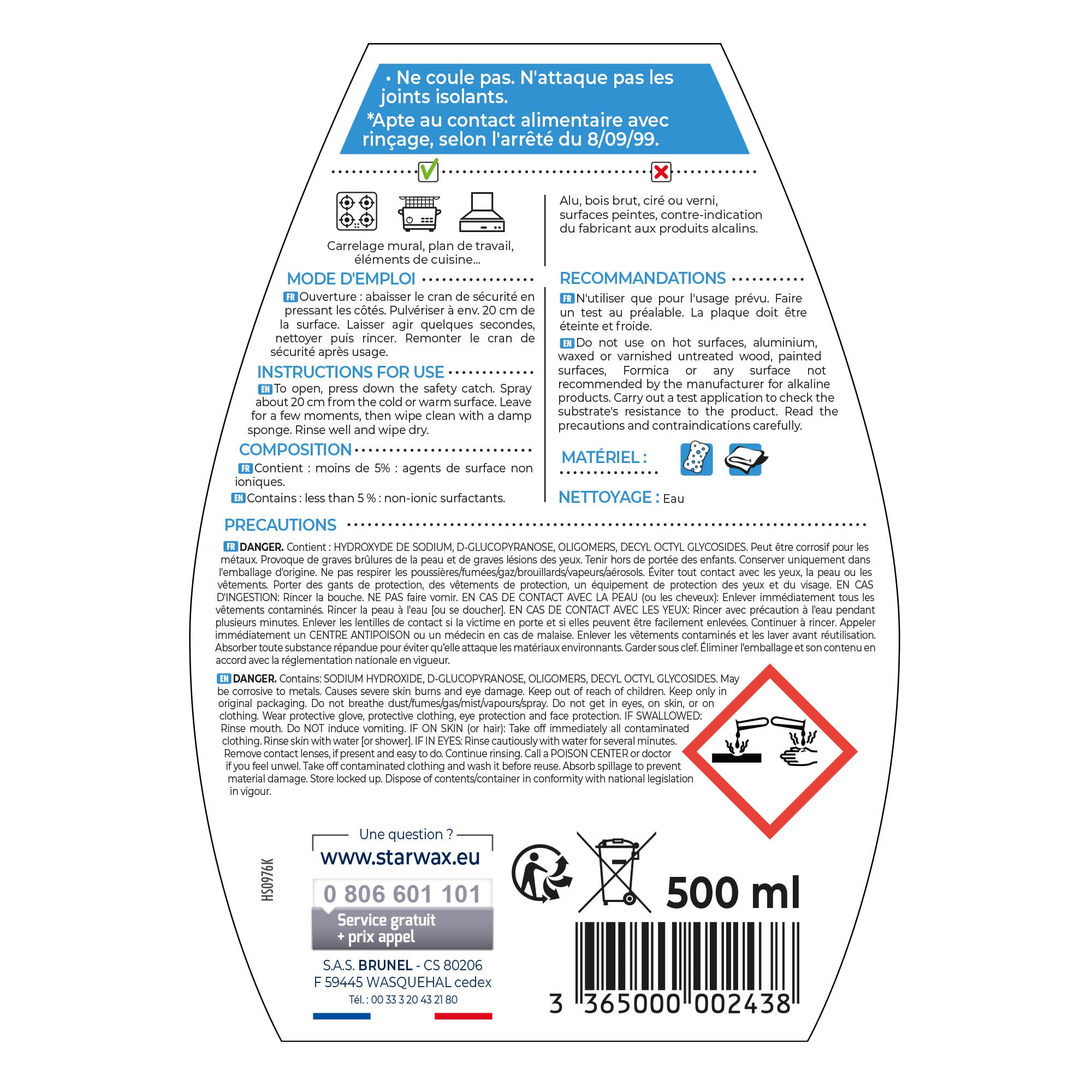 STARWAX - Dégraissant surpuissant 500ml