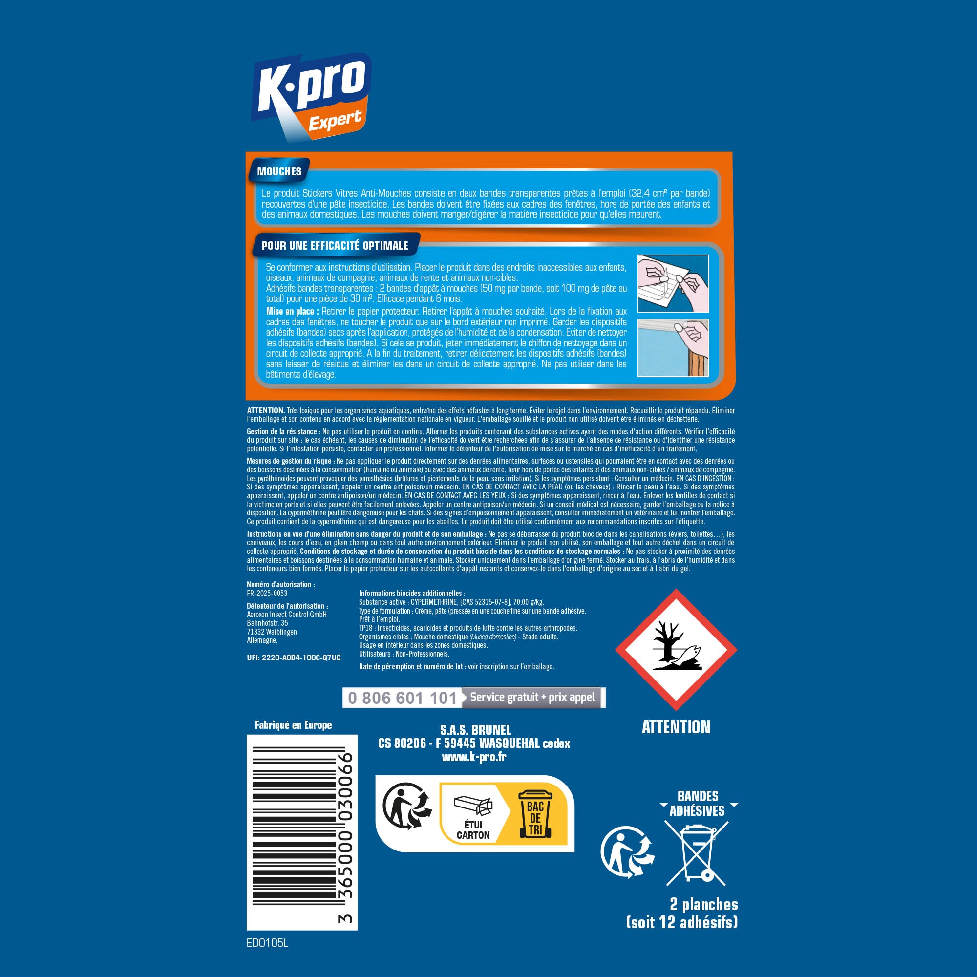 K.PRO - Stickers anti-mouches bandes transparentes
X12
