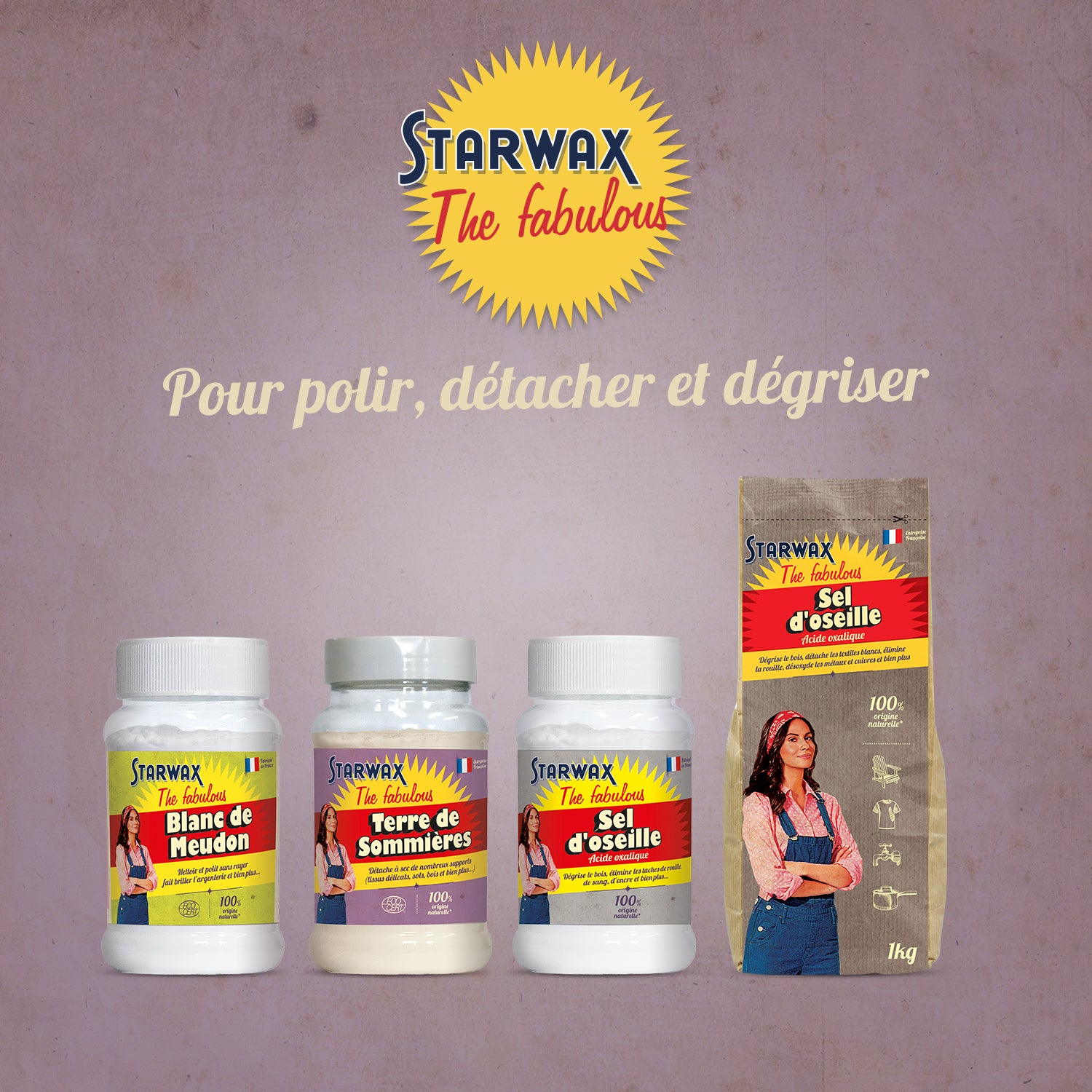 STARWAX FABULOUS - Détachant textiles - Terre de sommières 200g