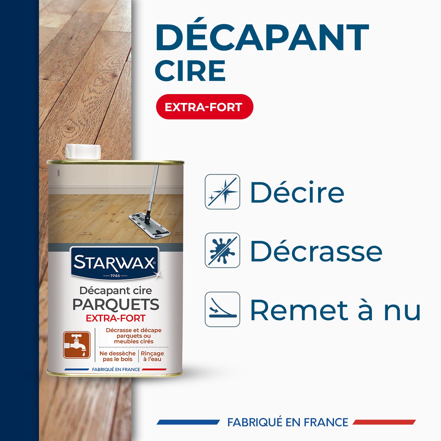 STARWAX - Décapant cire pour parquets cirés 1L