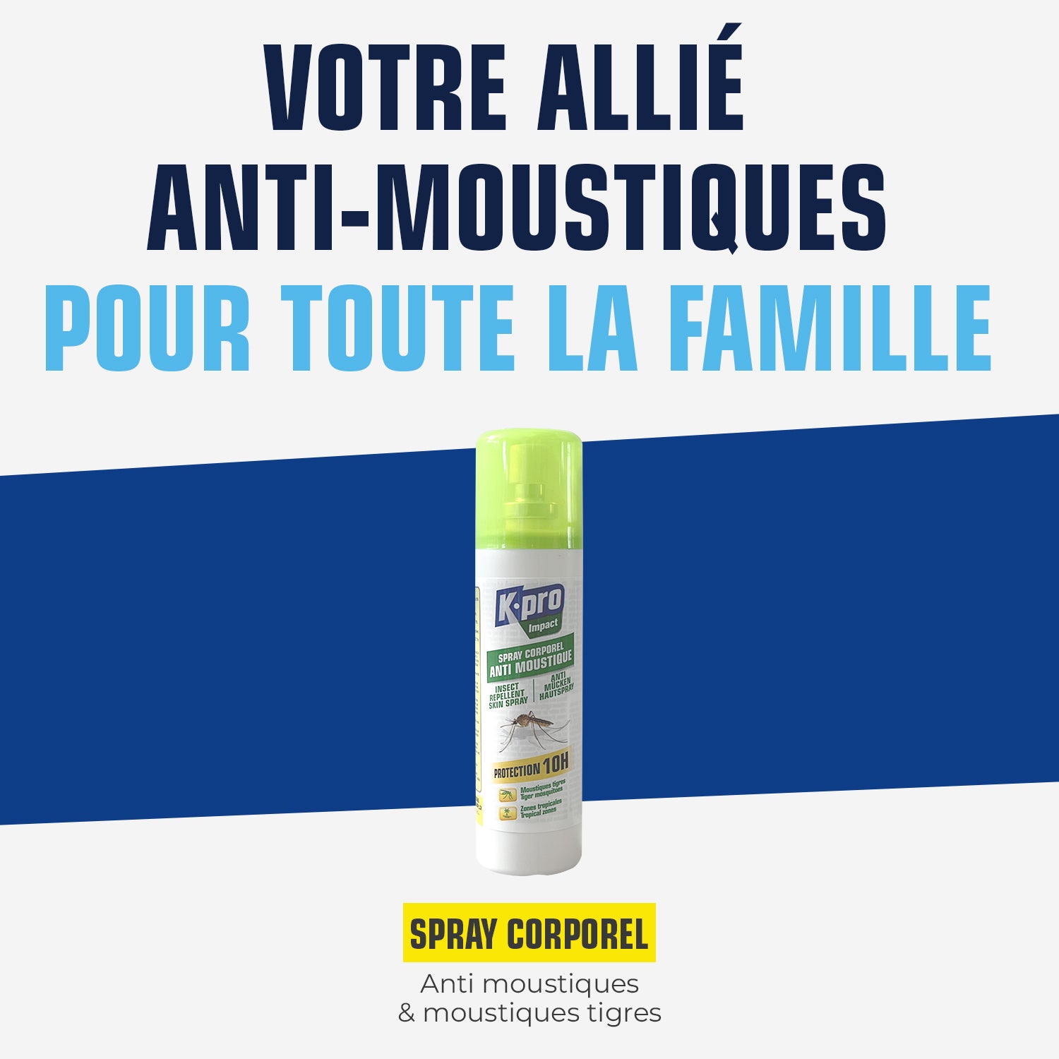 K.PRO - Spray corporel Anti-moustique 75ml Sans odeur