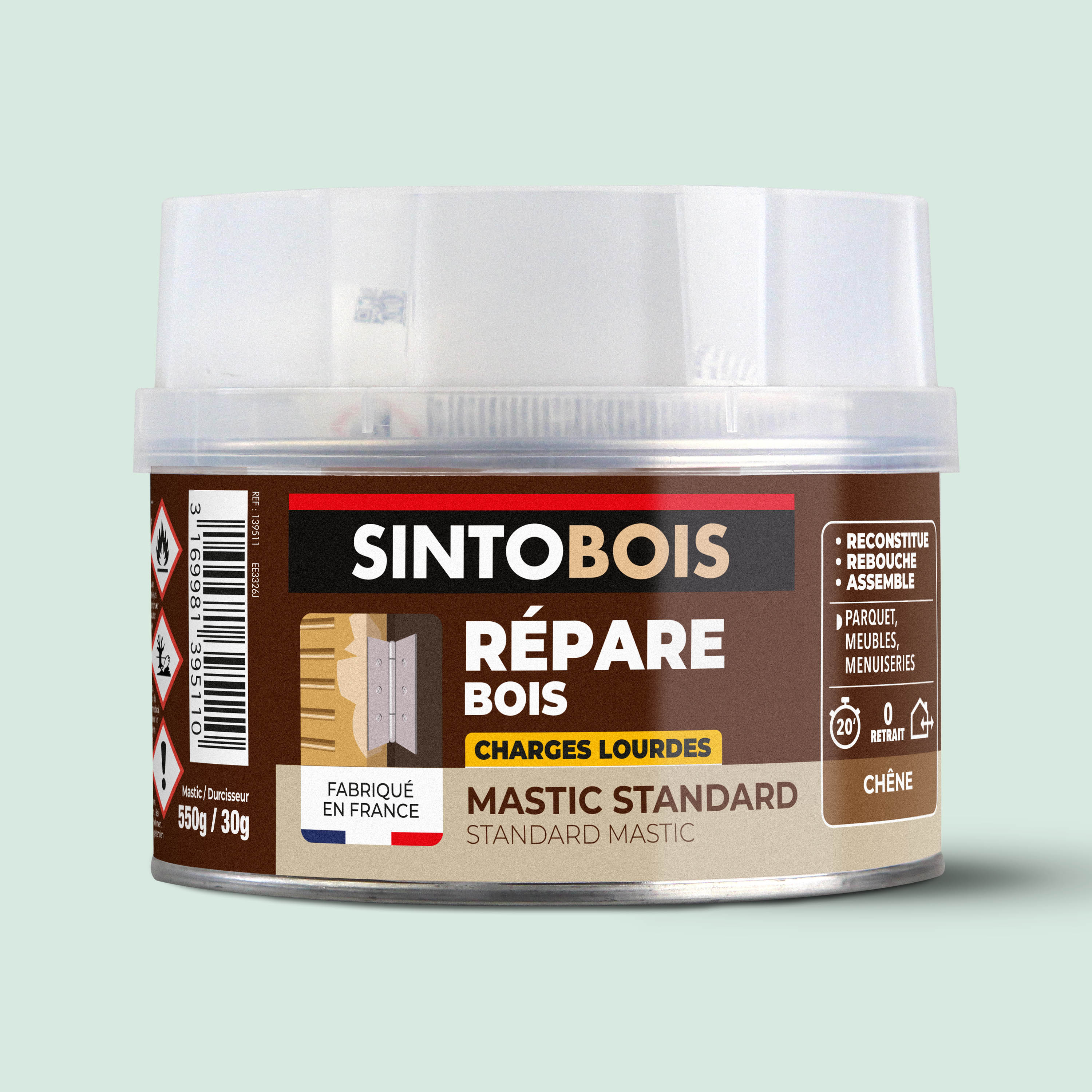 SINTO - Reconstitue bois charges lourdes 170ml Chêne