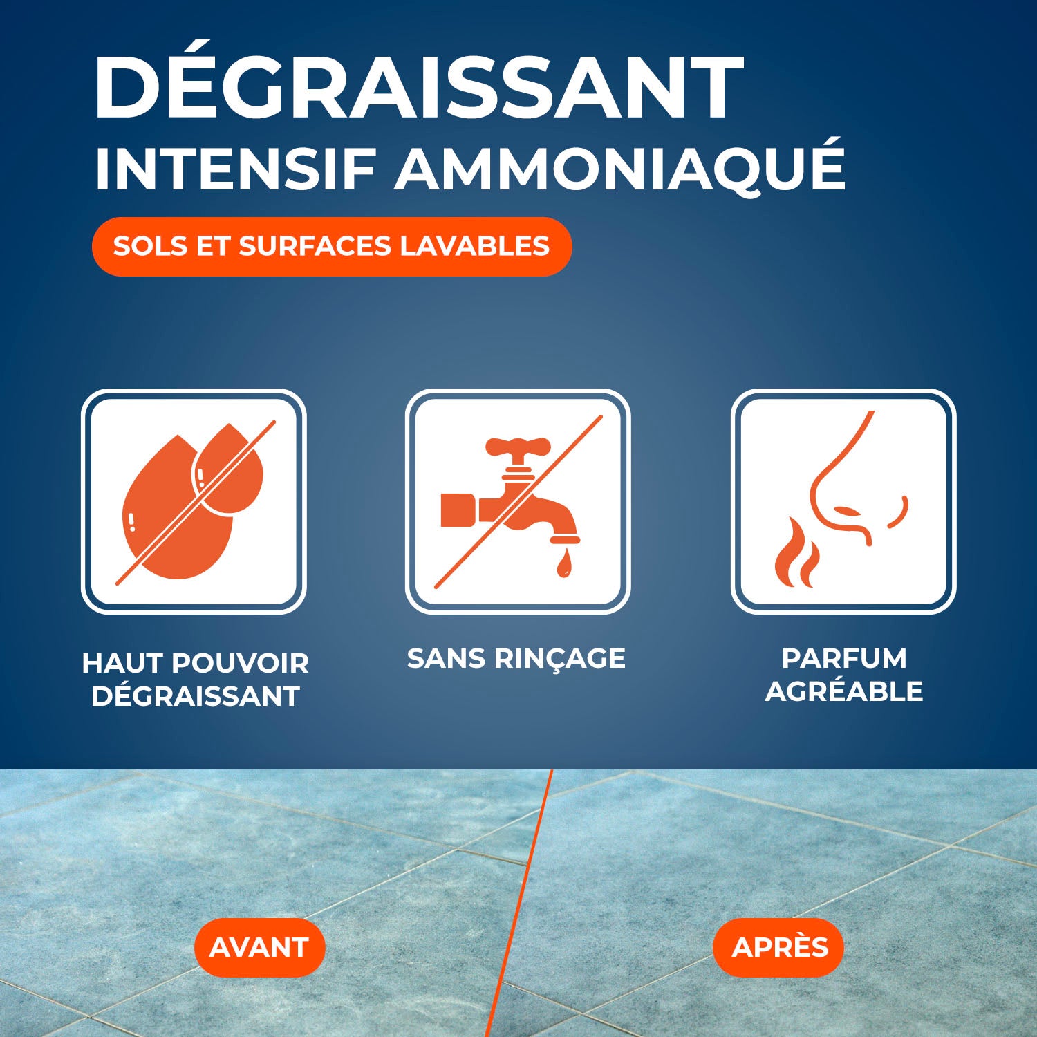 STARWAX - Dégraissant intensif ammoniaqué multi-usages 1L