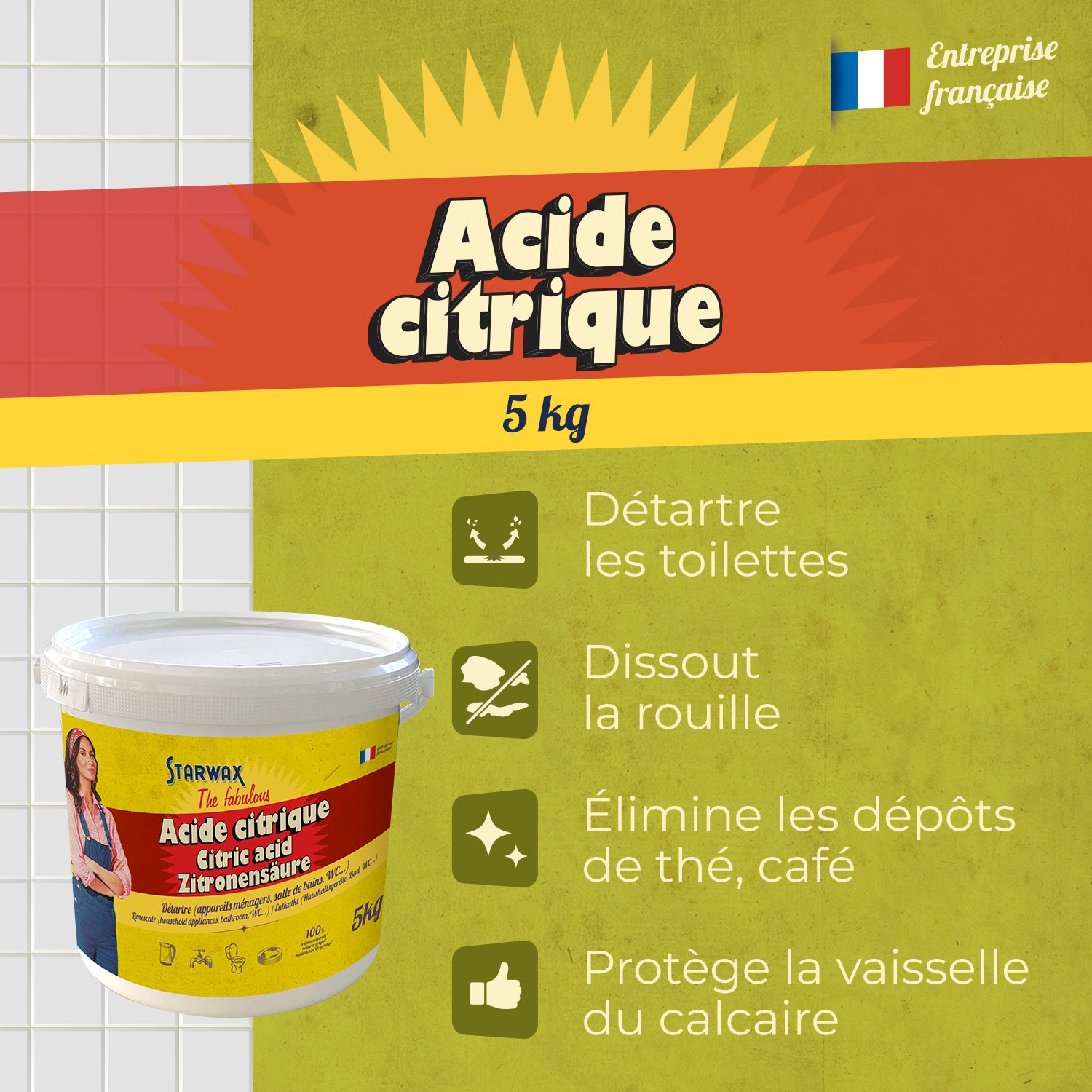 STARWAX FABULOUS - Acide citrique 400g