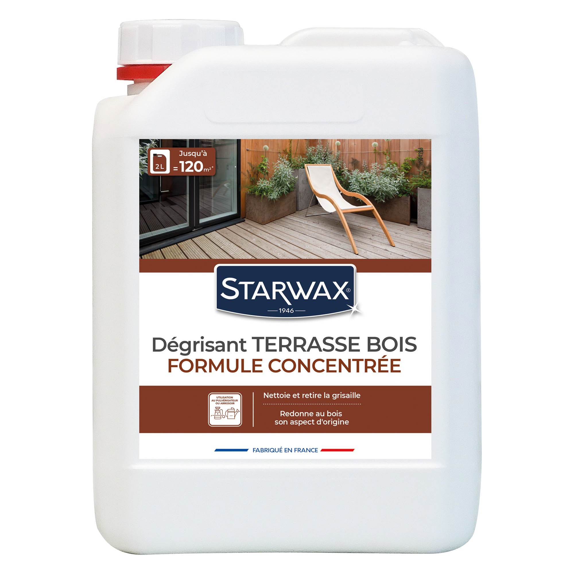 STARWAX - Dégrisant concentré pour terrasse en bois
2L