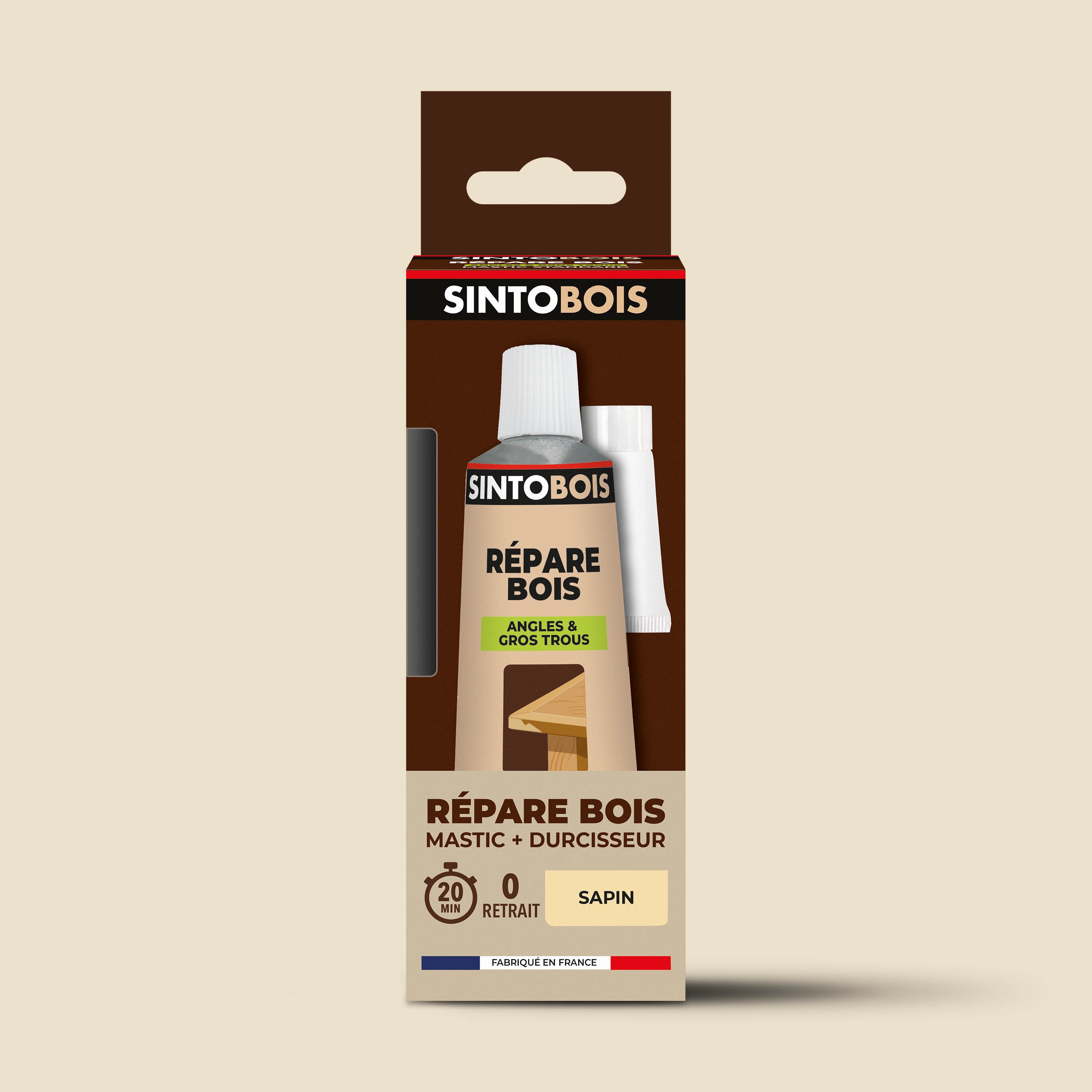 SINTO - Reconstitue angles et gros trous 500ml Chêne